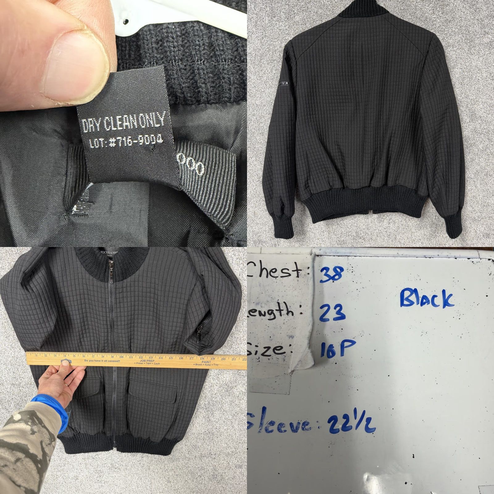 Vintage VINTAGE Focus 2000 Womens Bomber Jacket 10P Quilted Full Zip Lined Pockets Black Womens Petite 10P Bomber Jacket Girls/Mens? Size L / US 10 / IT 46 - 8 Thumbnail