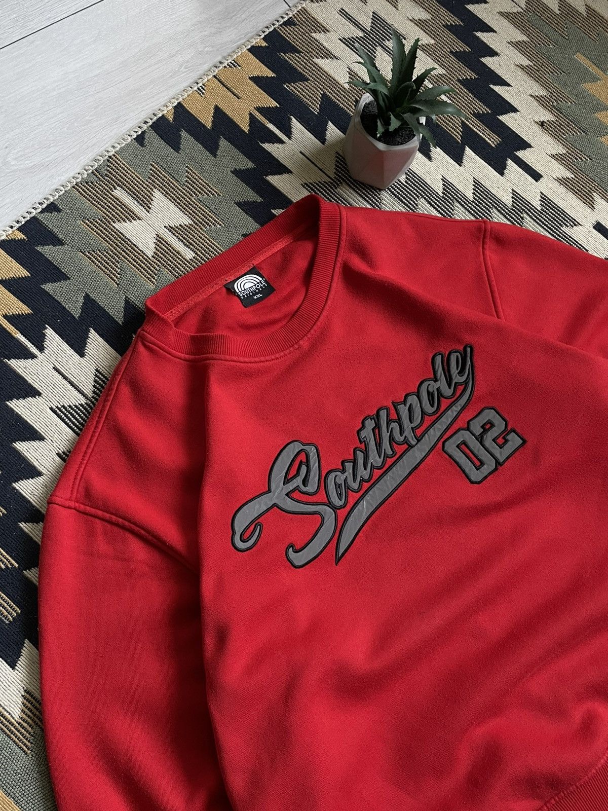 Southpole × Vintage Vintage Southpole Y2K Big Reflective Logo Sweatshirt Size US XL / EU 56 / 4 - 4 Thumbnail