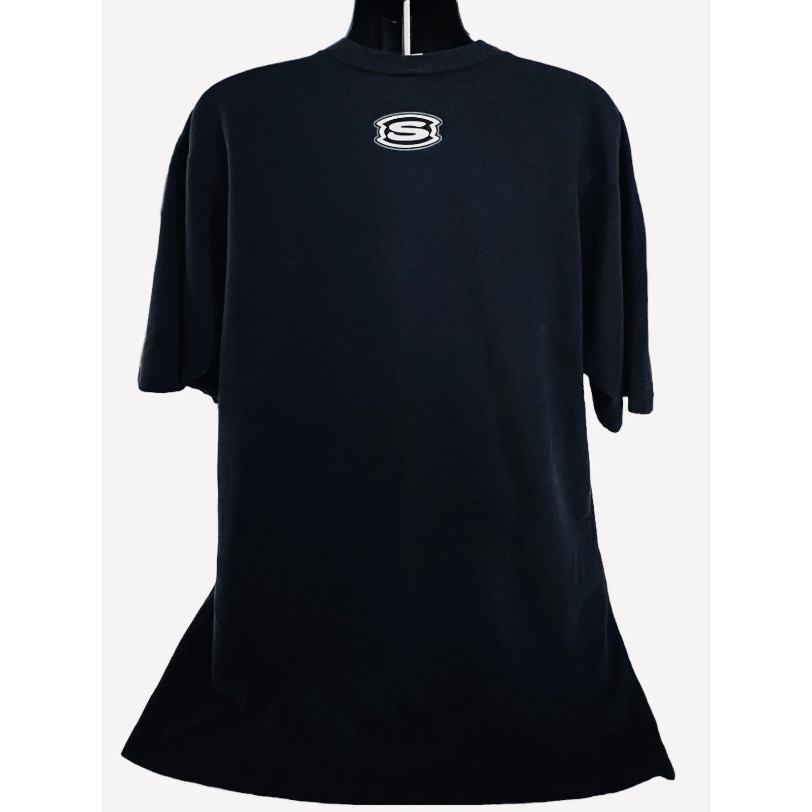 SKECHERS Skechers USA Logo T-Shirt V-Neck Navy Blue Made in USA Y2K Size US XL / EU 56 / 4 - 3 Thumbnail