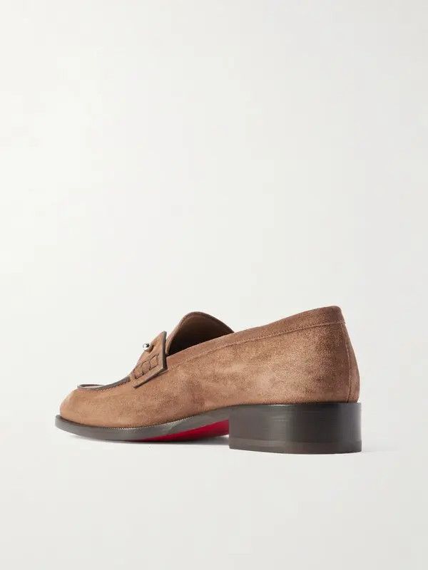 Christian Louboutin os11x0526 Chambelimoc Suede Loafers in Brown Size US 10 / EU 43 - 4 Thumbnail