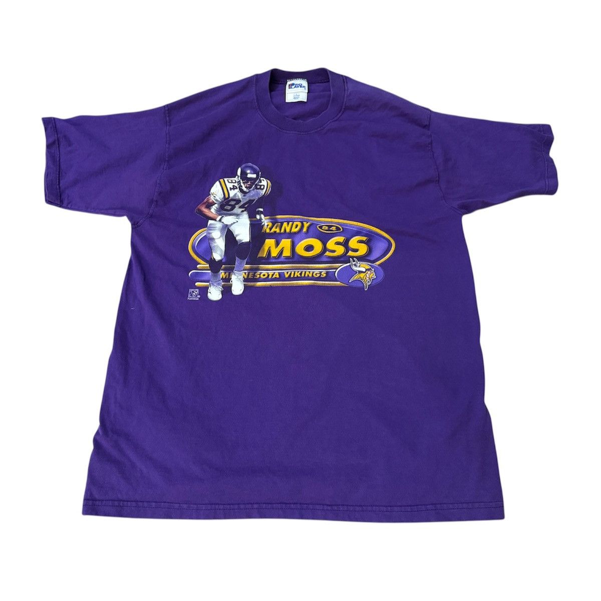 NFL Vintage 90s NFL Minnesota Vikings Randy Moss Tee Tom Brady Size US L / EU 52-54 / 3 - 1 Thumbnail