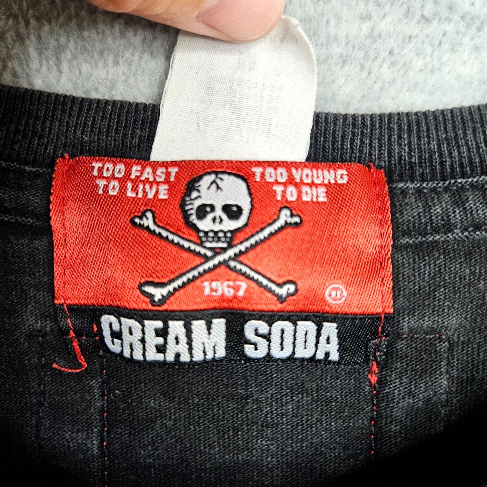 Vintage Cream Soda Tee Unisex Adult T-Shirt Size M Black Embroidered Short Sleeve Vintage: No Size M / US 6-8 / IT 42-44 - 3 Thumbnail