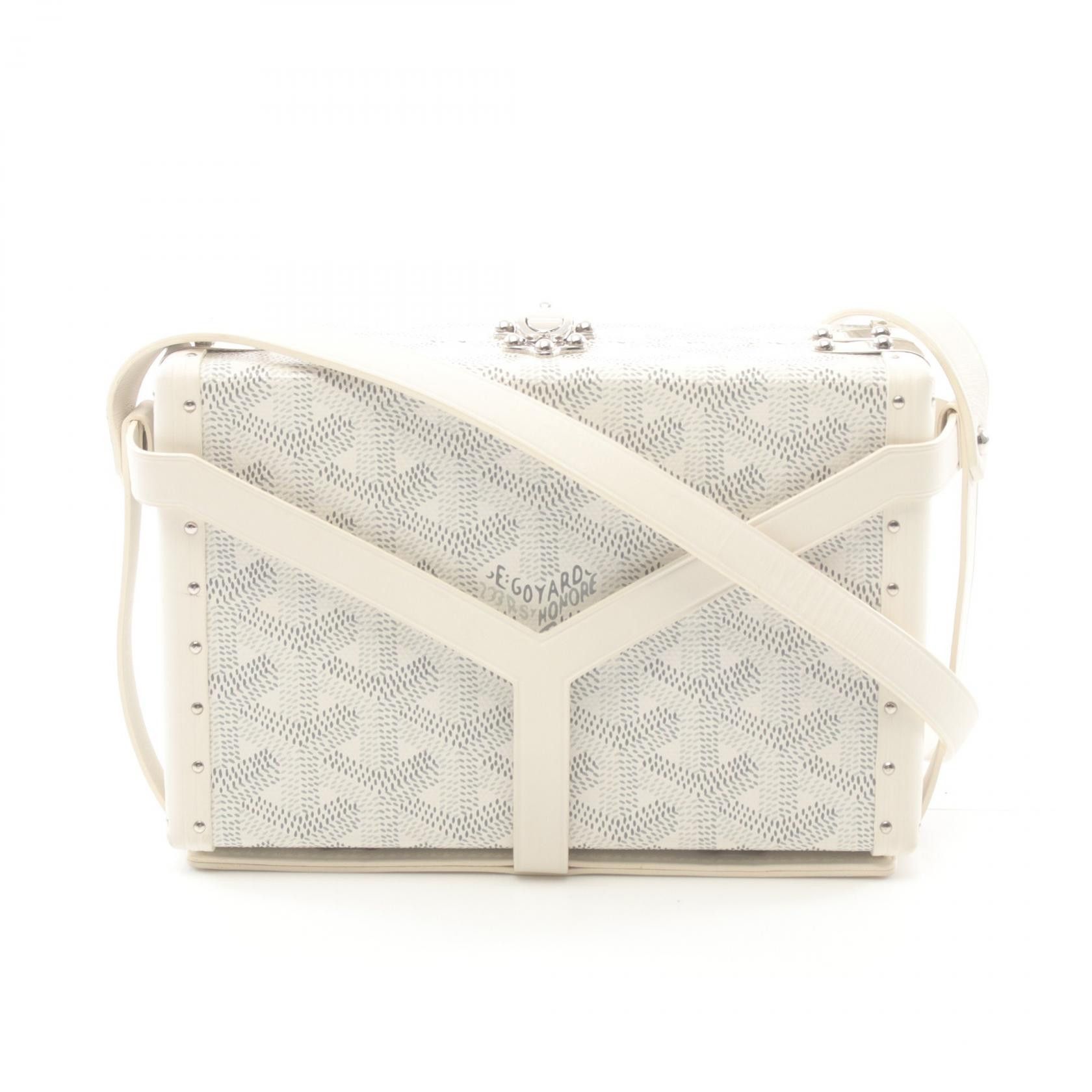 Goyard Goyard Minodière Trunk Coated Canvas Shoulder Bag Canvas Shoulder Bag in White, Women's