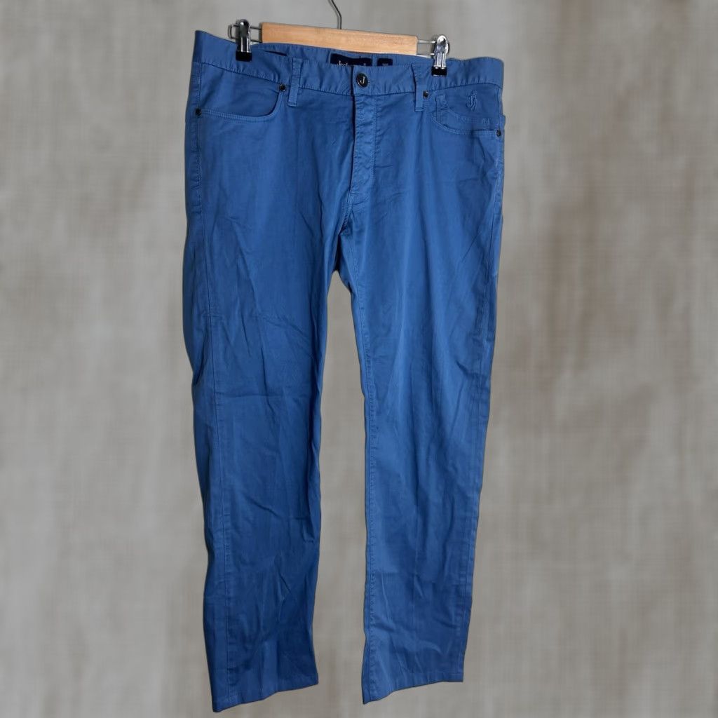 Jeckerson Jeckerson Slim Fit Chino Pants Blue Men's 36 Regular 31in Cotton Made in Italy Size US 36 / EU 52 - 1 Thumbnail