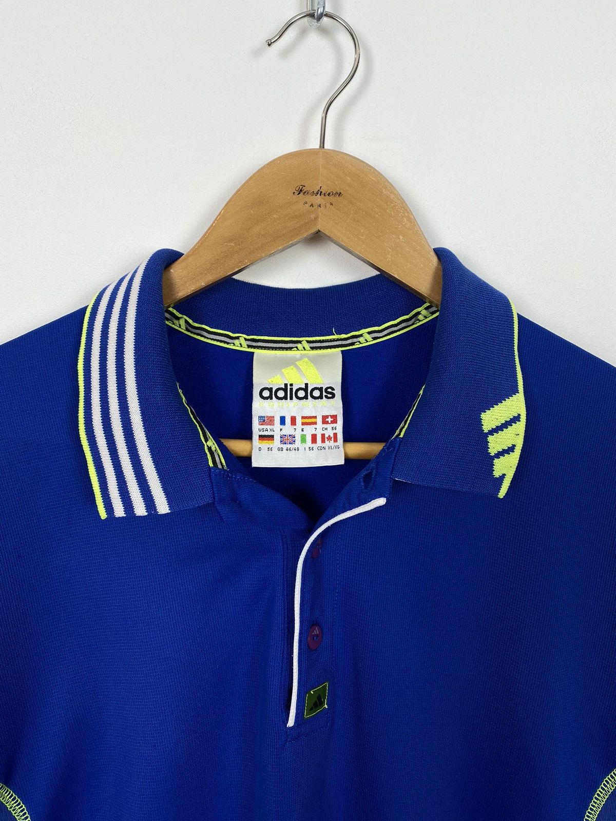 Adidas Vintage Adidas Equipment Polo Shirt Size XL Classic Blue Top Size US XL / EU 56 / 4 - 4 Thumbnail