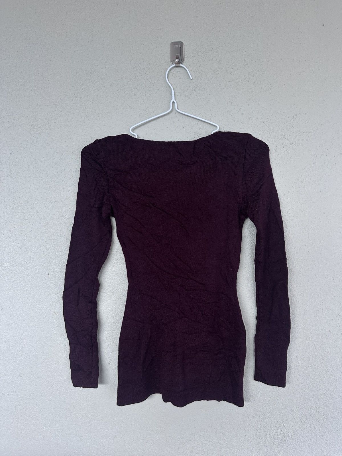 Gucci FW1996 Gucci by Tom Ford Burgundy Stretch Knit Wool Size XS / US 0-2 / IT 36-38 - 5 Thumbnail
