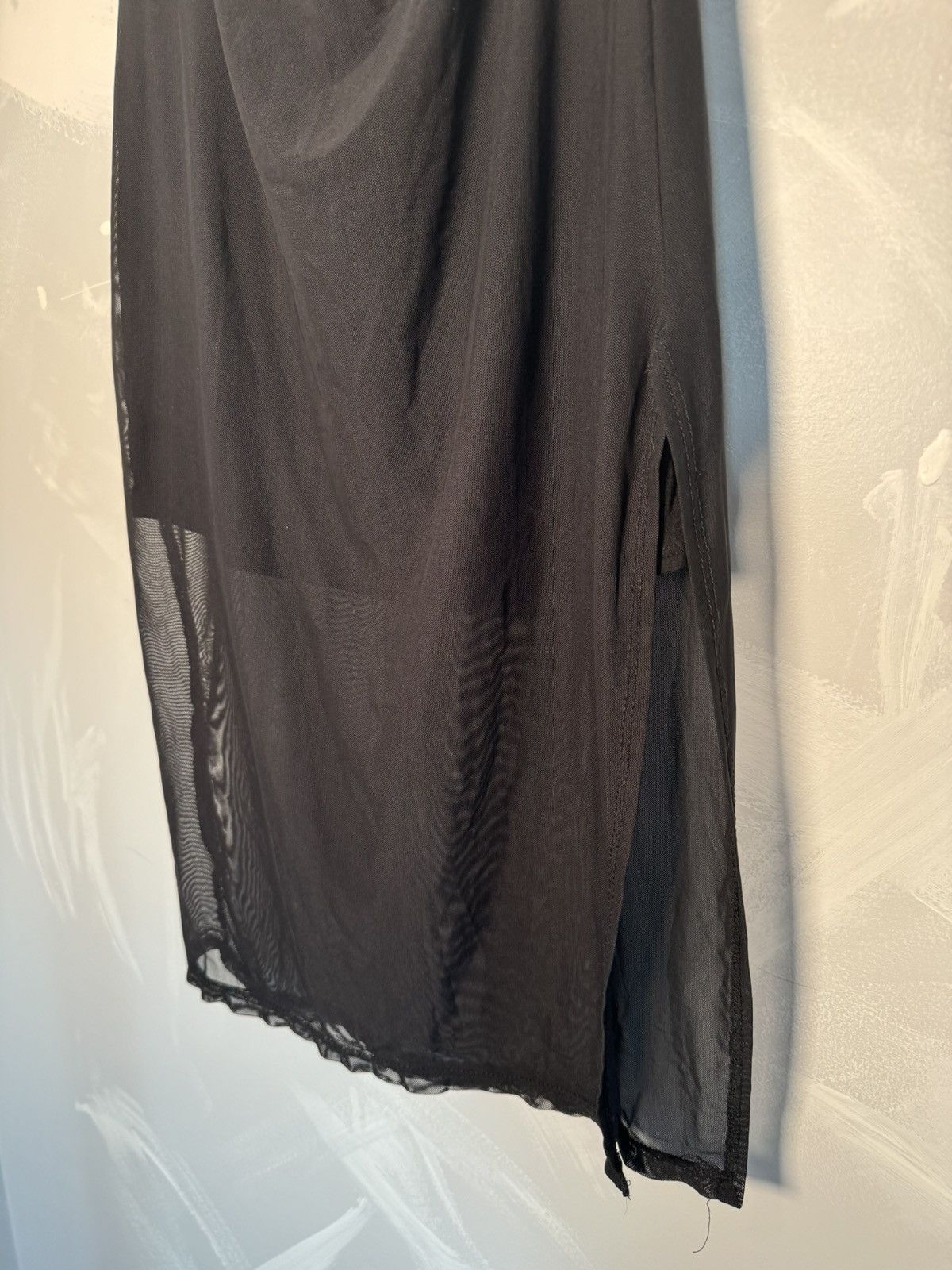 Other Revamped Black Vampire Rick Owen's Inspired Dress Mesh Size 30" / US 8 / IT 44 - 2 Thumbnail