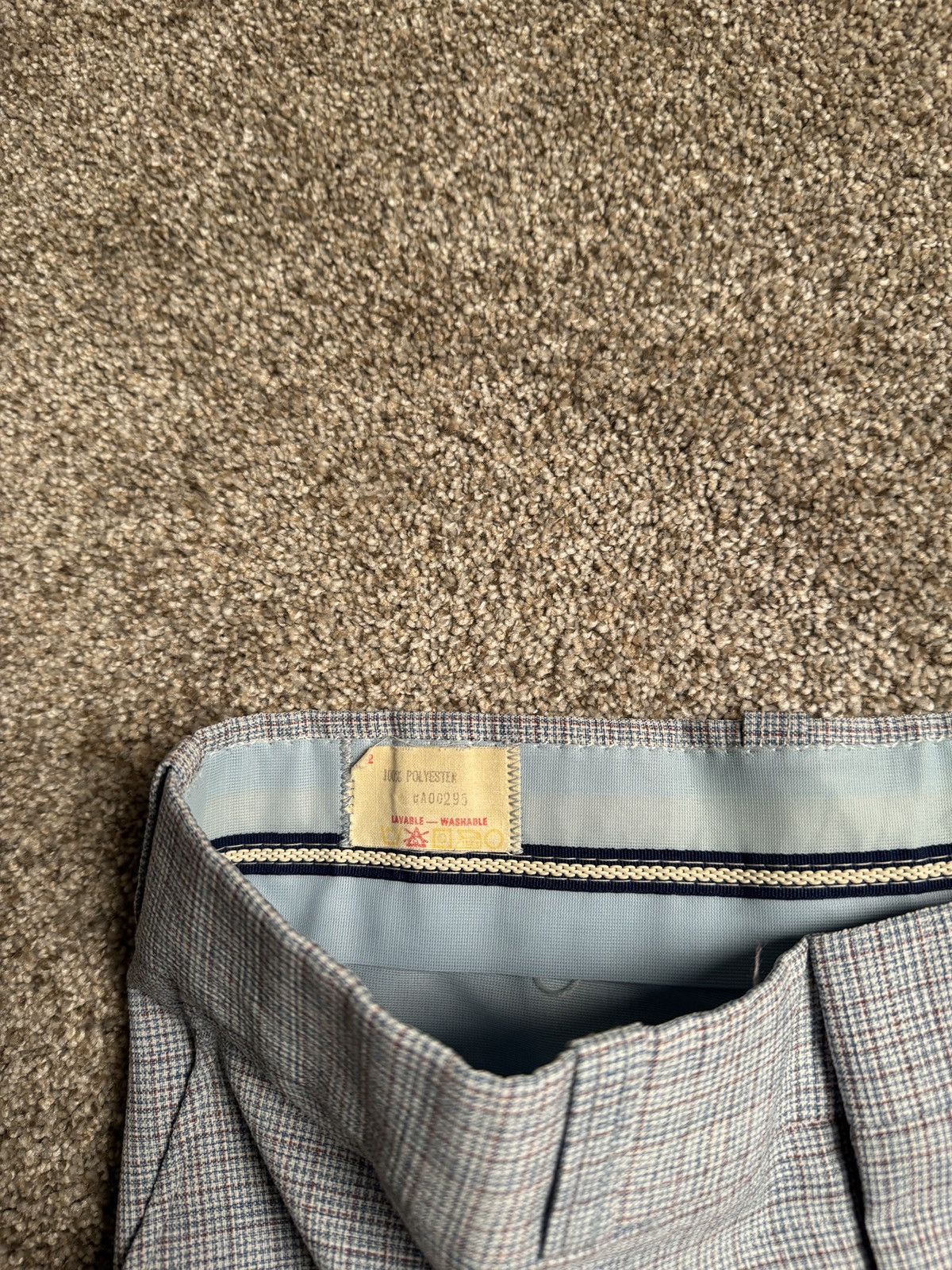 Vintage VINTAGE BABY BLUE PLAID TROUSERS Size US 32 / EU 48 - 4 Thumbnail