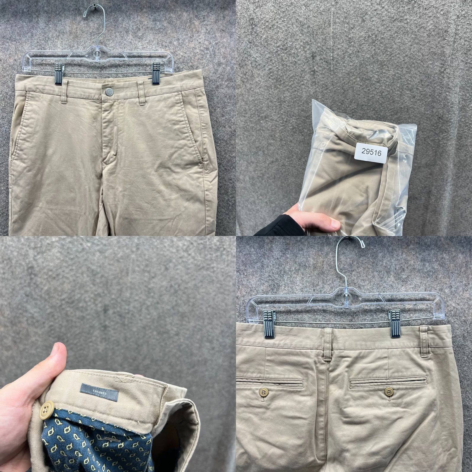 Bonobos Bonobos Pants Men Chino Flat Front 32x32 Beige Canvas Cotton Beig e Size US 32 / EU 48 - 8 Thumbnail