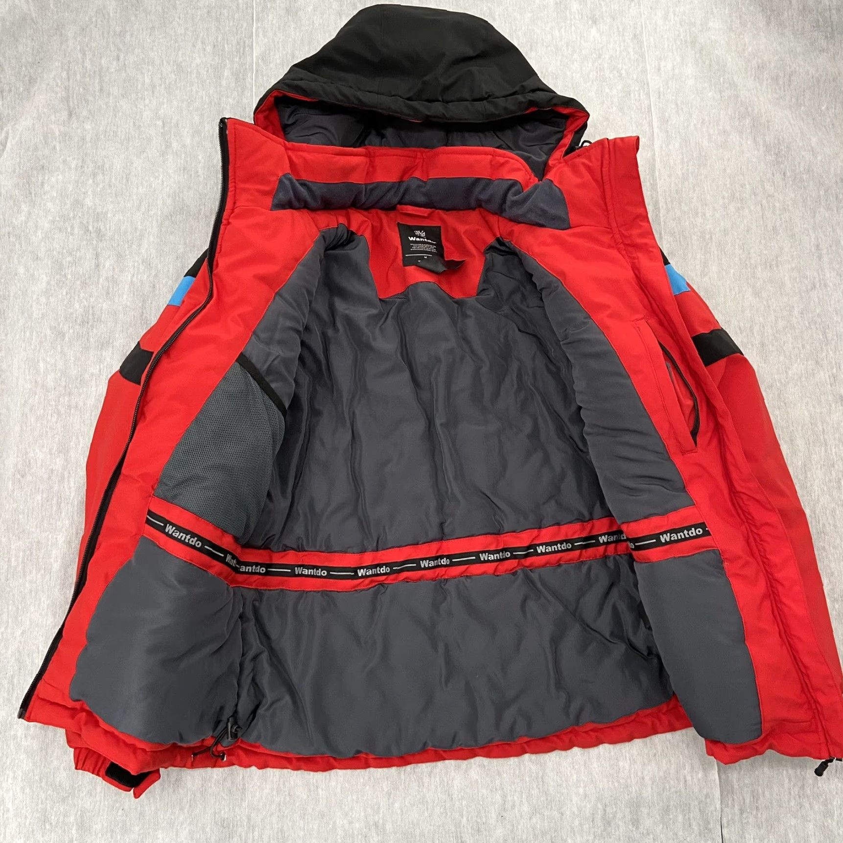 Rains Wantdo Jacket Womens Medium Red Gray Ski Coat Windproof Rain Outdoors Full Zip M Size M / US 6-8 / IT 42-44 - 2 Thumbnail