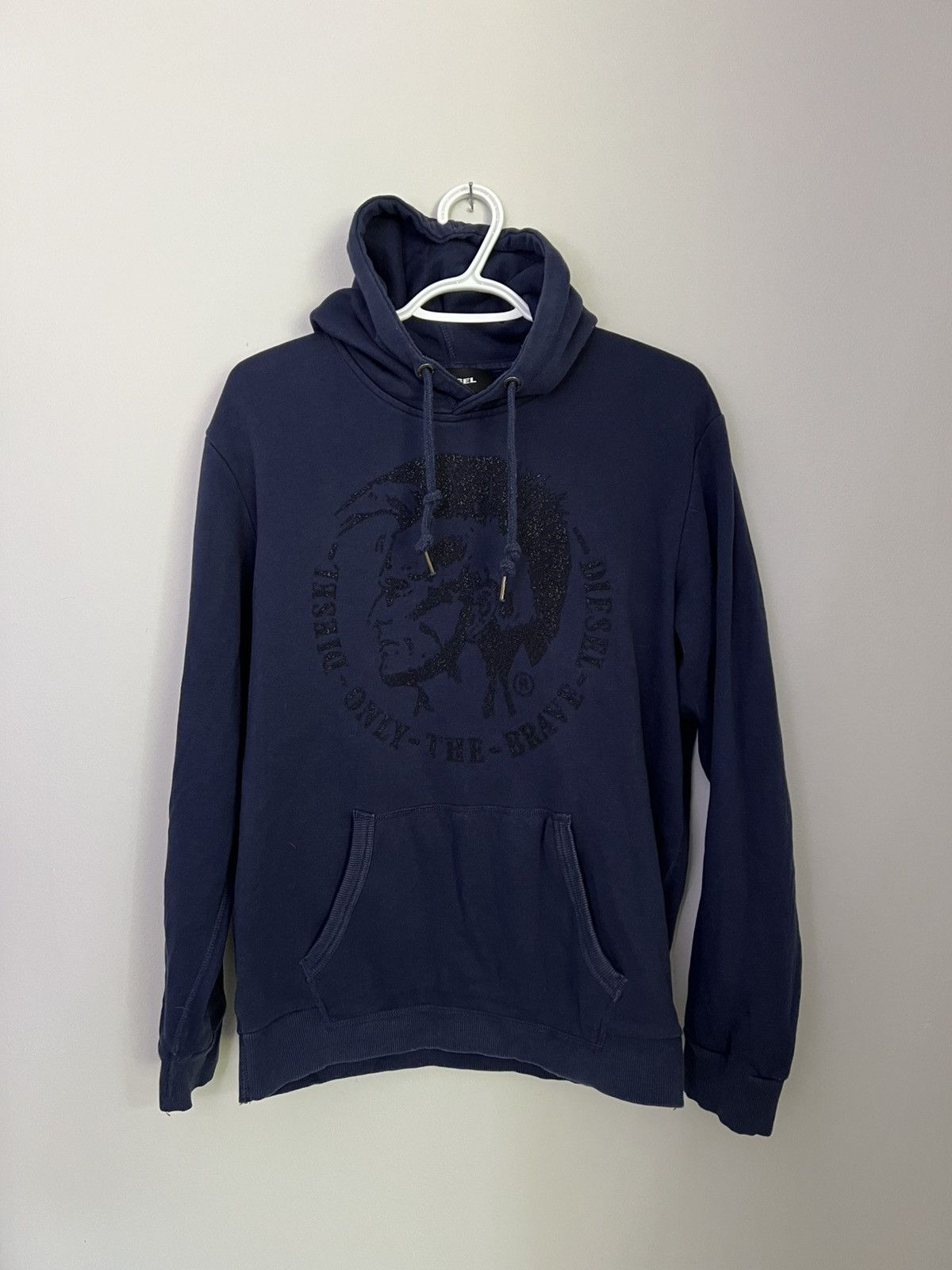 Diesel Diesel Men’s Hoodie Sweatshirt Hoodie In Navy with Big Logo Size US M / EU 48-50 / 2 - 1 Thumbnail