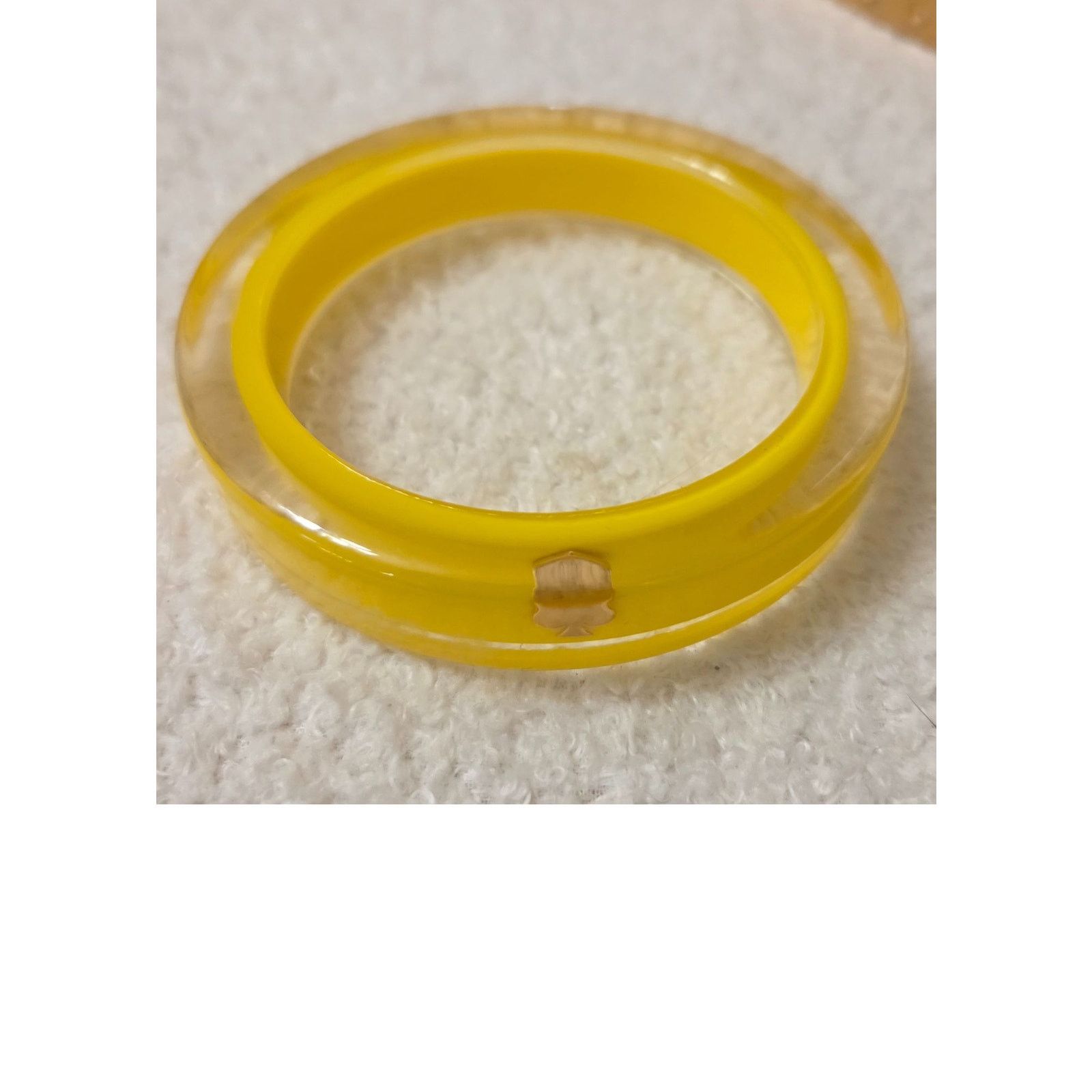 Kate Spade Kate Spade Yellow Acrylic Spade Bangle Bracelet Size ONE SIZE - 7 Thumbnail