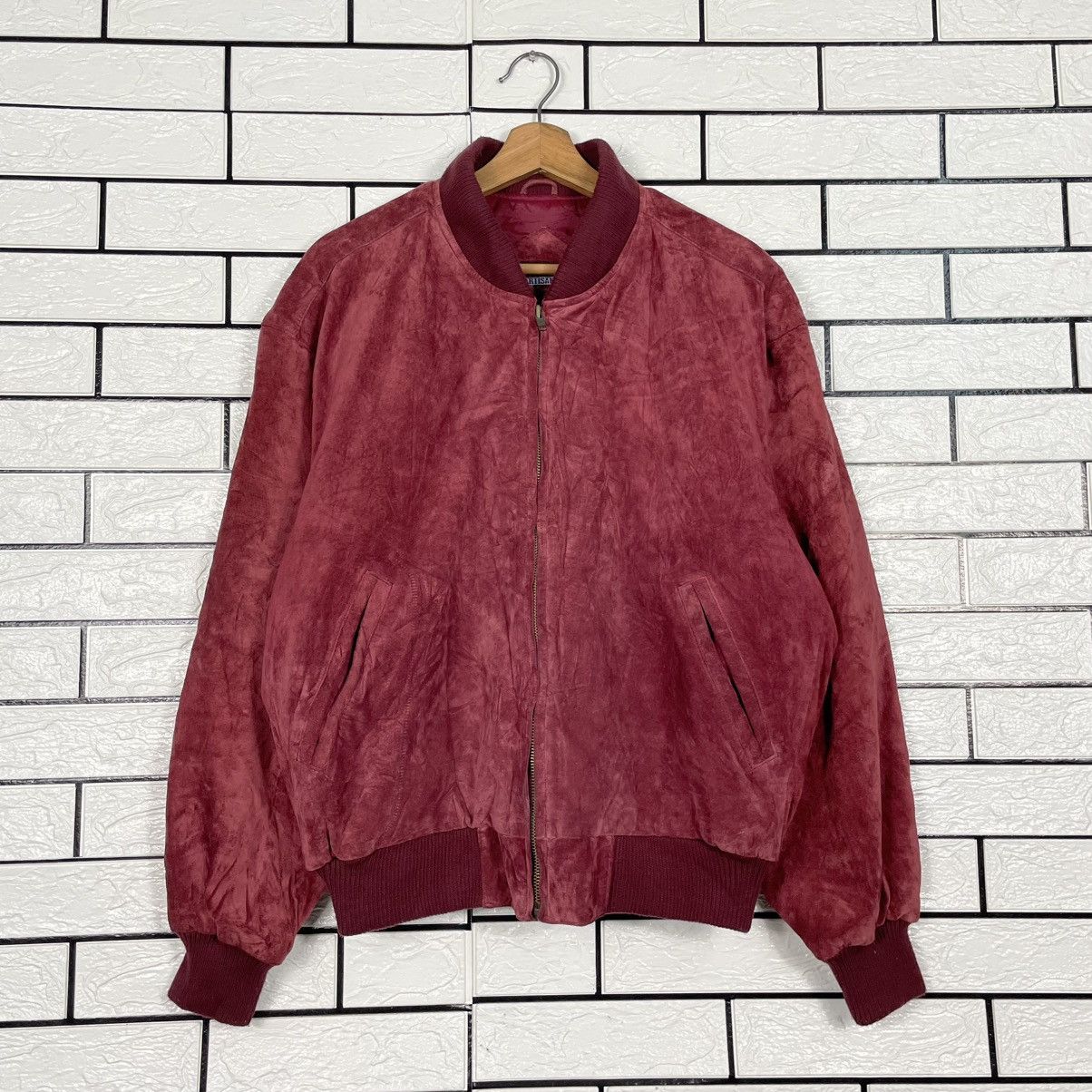 Other Artisanat Maroon Leather Bomber Jacket Size US M / EU 48-50 / 2 - 1 Thumbnail