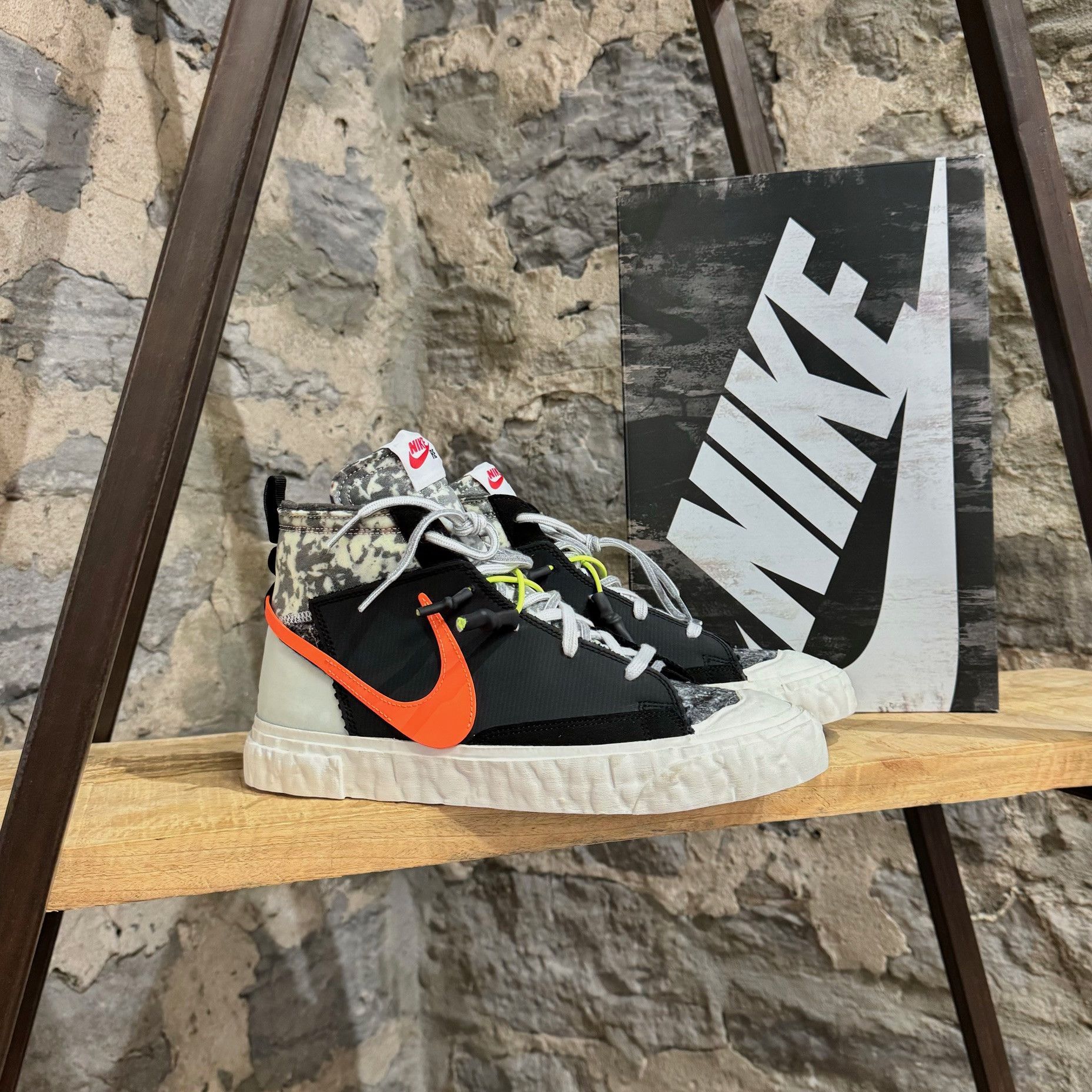 Nike × READYMADE Nike Readymade Blazer Mid Black Orange Sneakers 