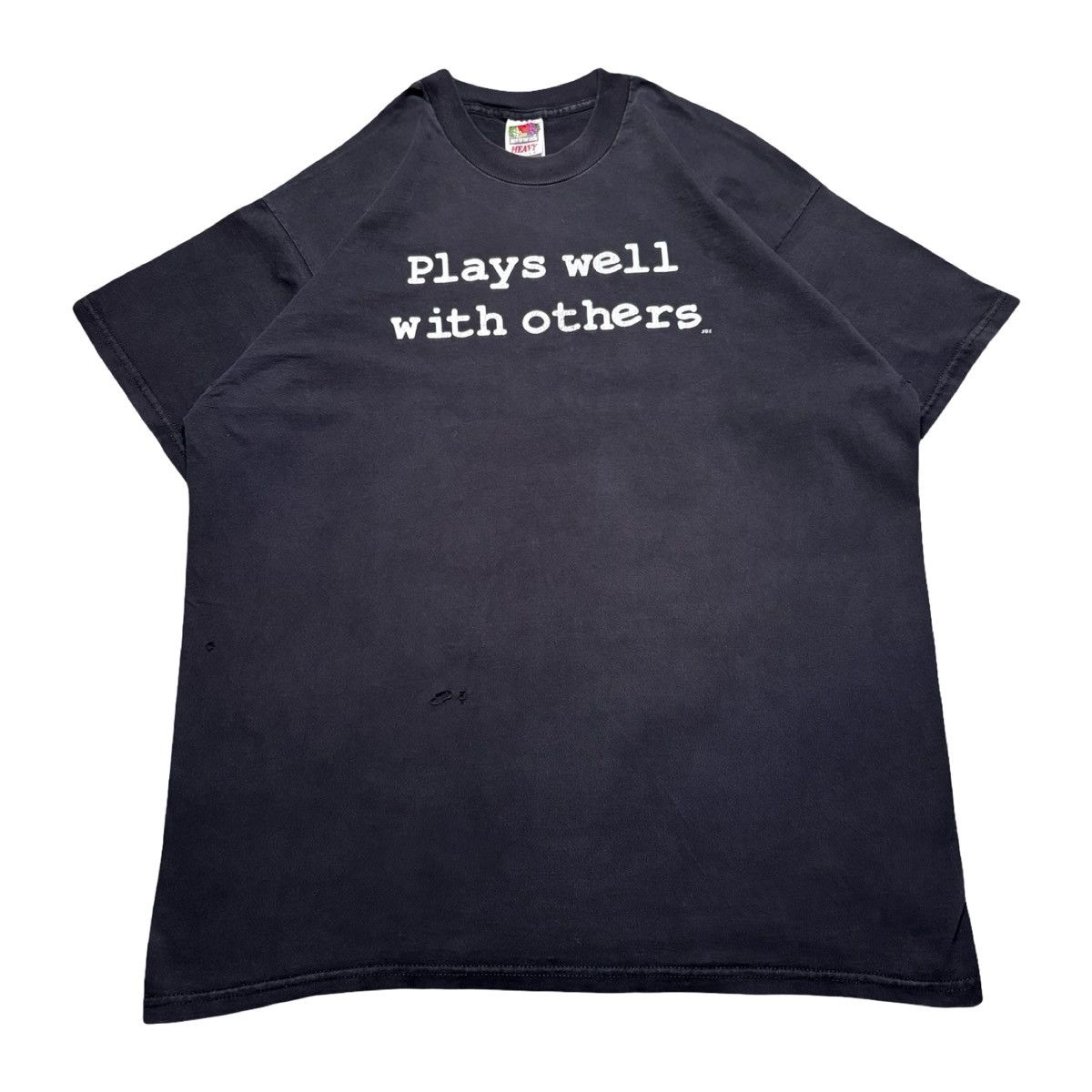 Other Vintage Y2K Faded Black Plays Well With Others T Shirt Size US XL / EU 56 / 4 - 1 Thumbnail