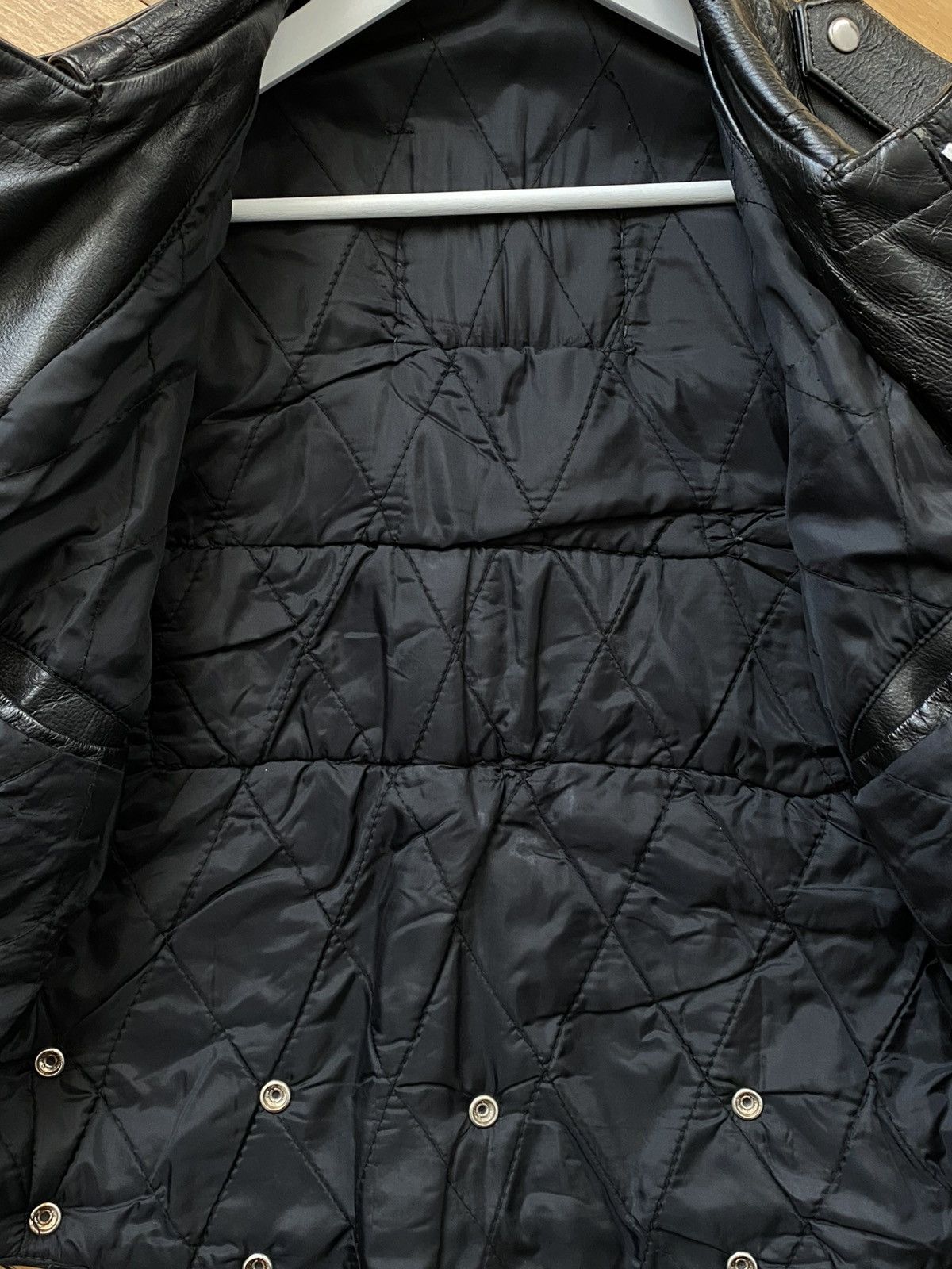 Leather Rare Chesterfield Aprilla Biker Leather Jacket Trims 80s 90s Size US M / EU 48-50 / 2 - 19 Thumbnail