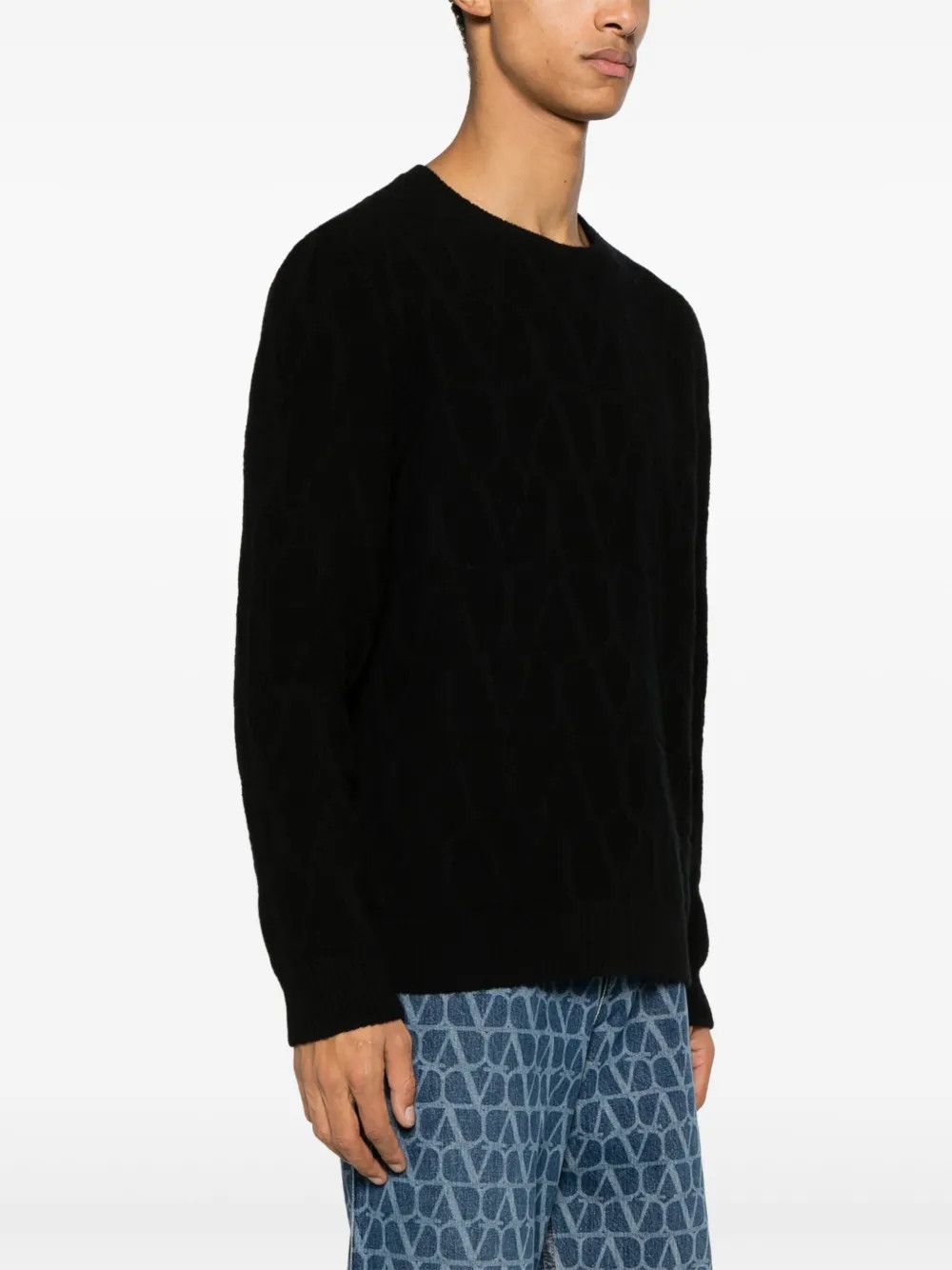 Valentino o1y0525 Crewneck Sweater in Black Size US M / EU 48-50 / 2 - 3 Thumbnail