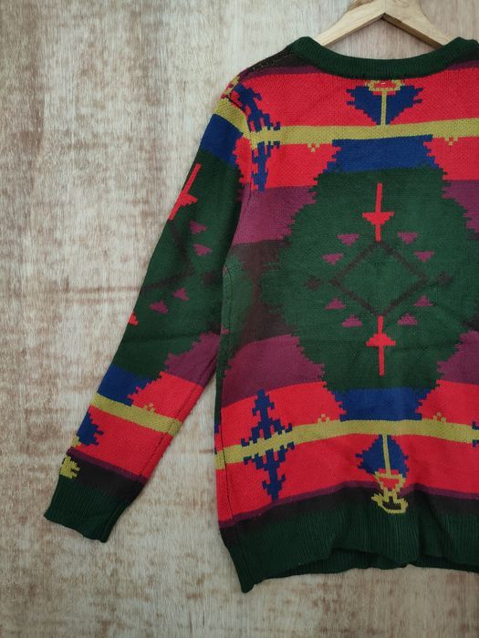 Vintage Ad Hoc cardigan art navajo aran isle knitwear #46-132DLL Size US M / EU 48-50 / 2 - 4 Thumbnail