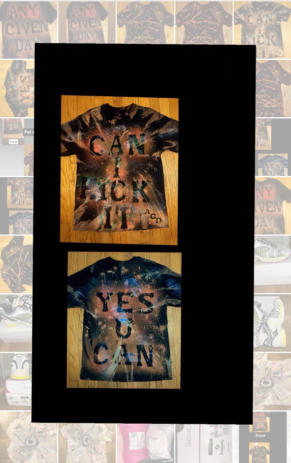 Other Hand made large y2k t shirt street wear graffiti / tie dye Size US L / EU 52-54 / 3 - 3 Thumbnail