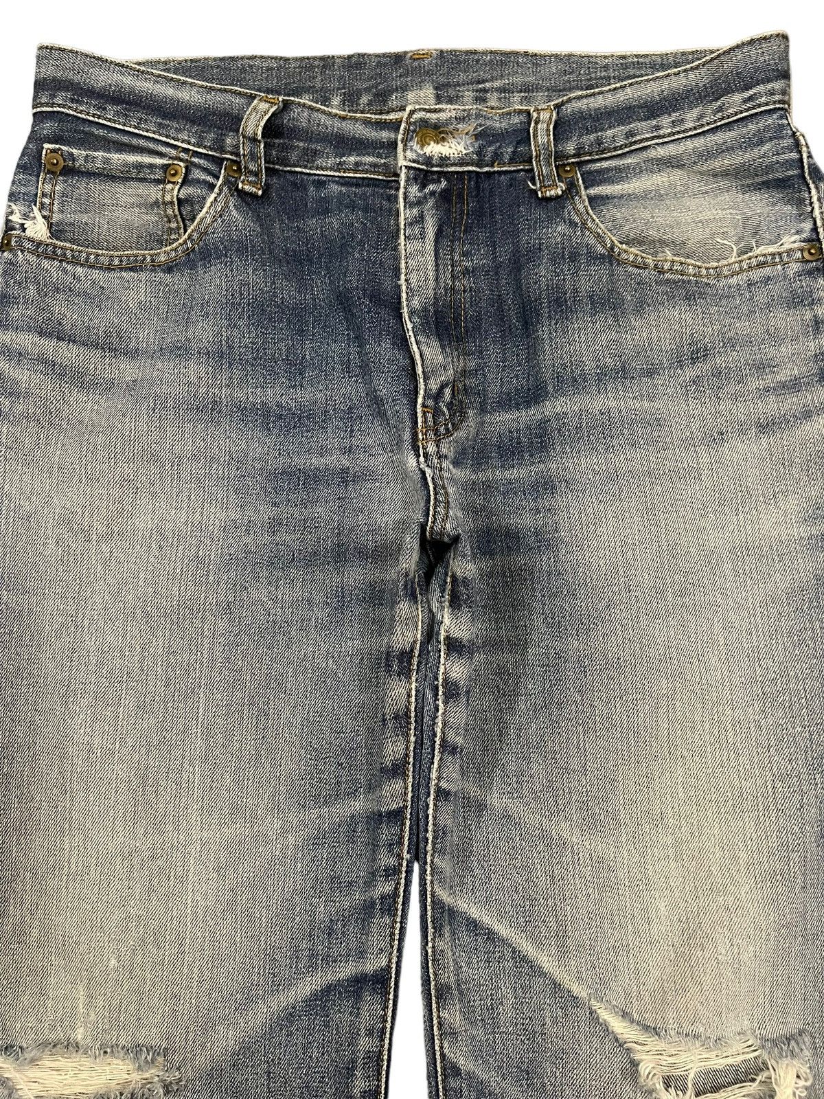 Uniqlo Vintage Japanese Uniqlo Blend Wash Distress Baggy Jeans Size US 32 / EU 48 - 3 Thumbnail