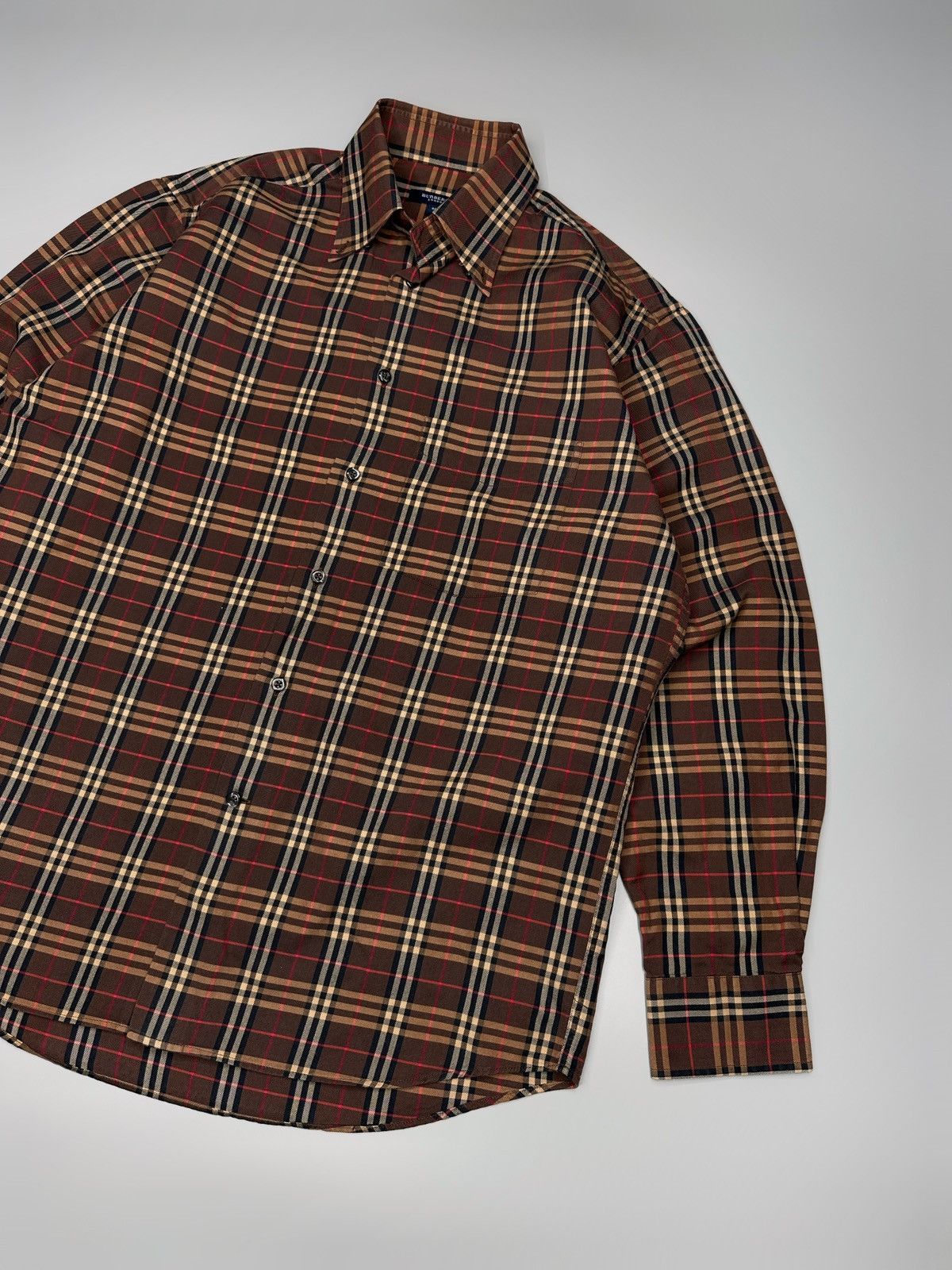 Burberry × Vintage Burberry Button Up Shirt Nova Check Size US L / EU 52-54 / 3 - 2 Thumbnail