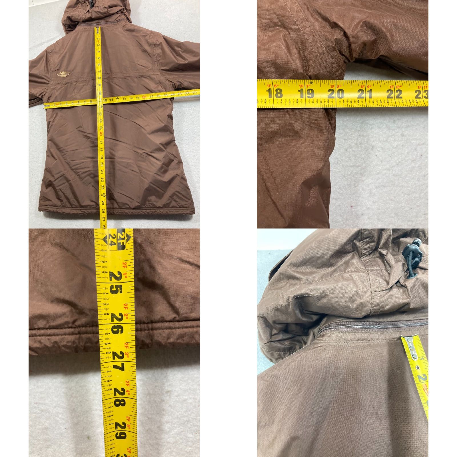 Vintage SIMS Womens Jacket Ski Brown Mid-Length Long Sleeve Zip Pockets Casual Winter Coat L Adult Womens Brown Ski Jacket Size L / US 10 / IT 46 - 9 Thumbnail