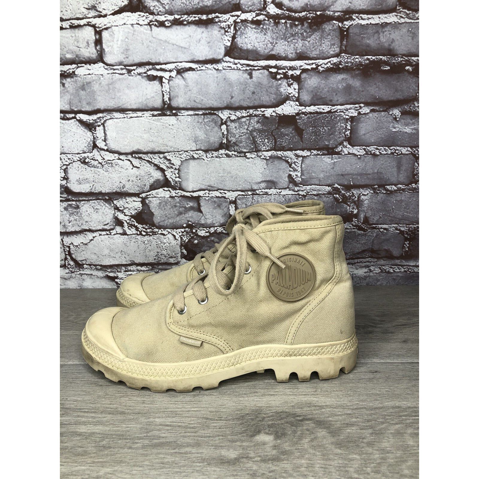 Palladium Palladium Pampa Hi Sahara Beige Khaki Canvas Lace Boots Wome Size US 8 / IT 38 - 3 Thumbnail