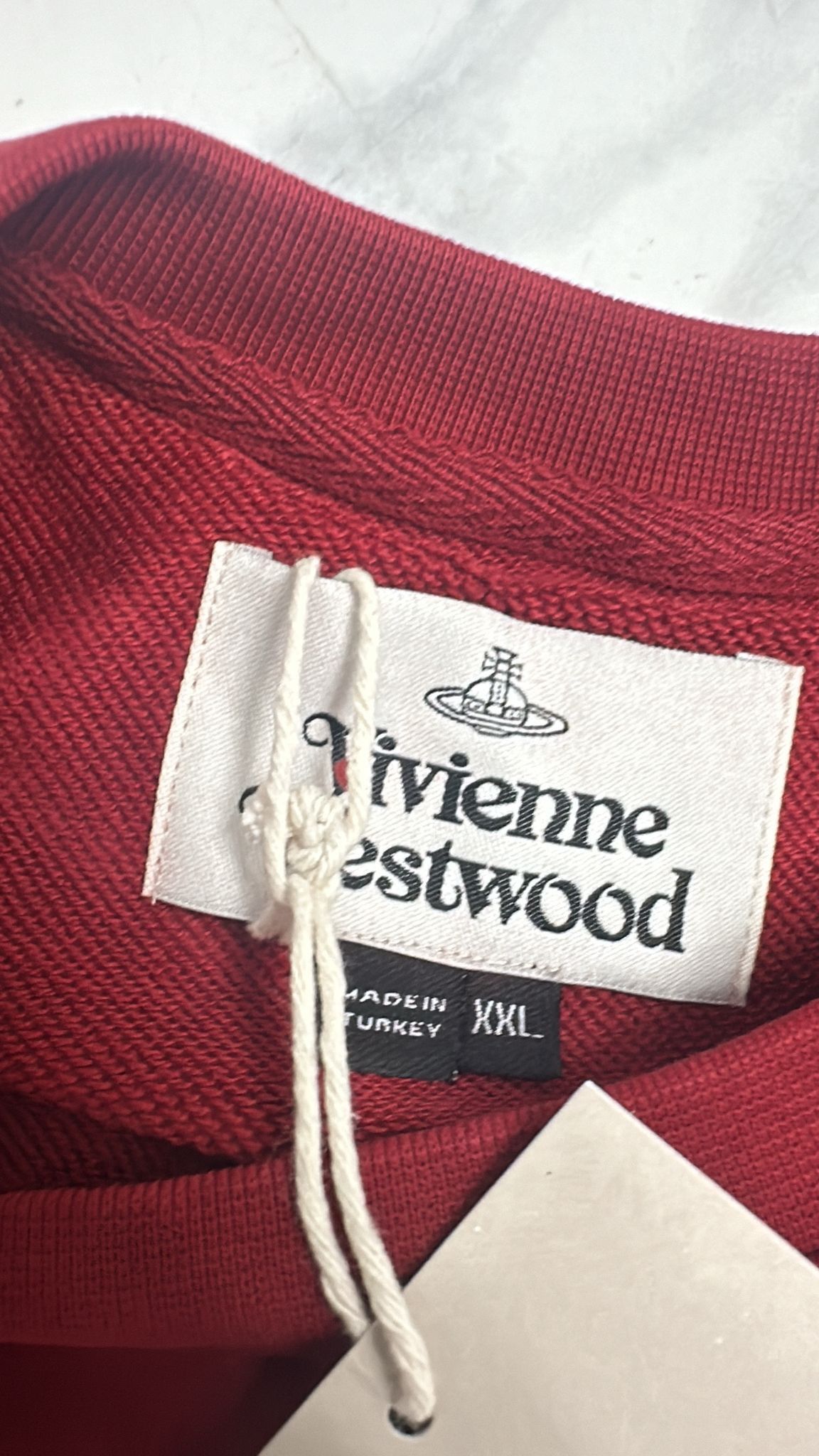 Vintage × Vivienne Westwood Vivienne Westwood Orb Logo Sweatshirt burgundy XXLarge Size US XXL / EU 58 / 5 - 4 Thumbnail
