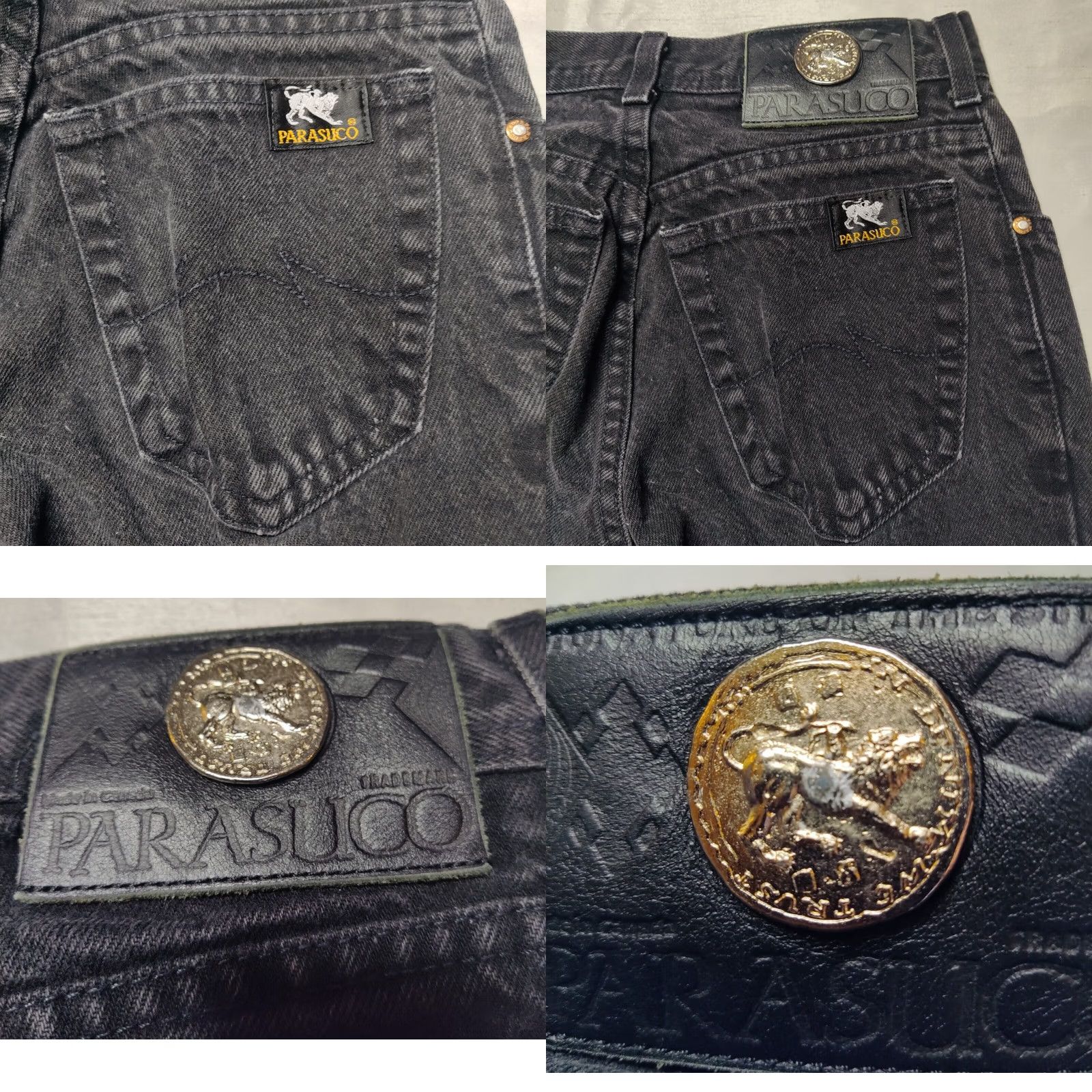 Parasuco PARASUCO Women Jeans 26x27 Black Tapered Ankle 5-Pocket Denim High Rise Regular Fit 100% Cotton Adults Womens Size 26" / US 2 / IT 38 - 10 Thumbnail