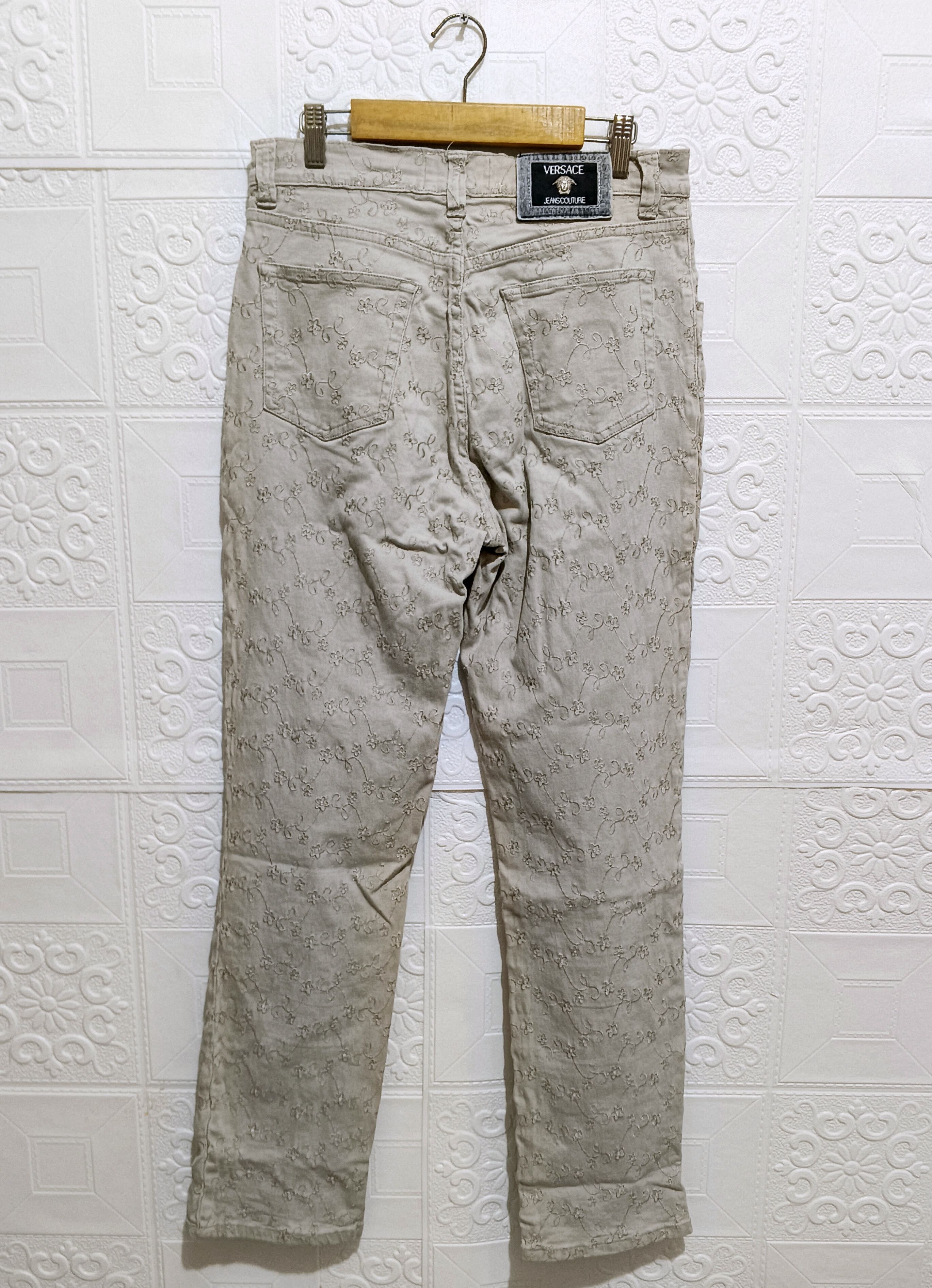 Versace Jeans Couture 90s Versace Jeans Couture Flower Pattern Size 30" / US 8 / IT 44 - 2 Thumbnail