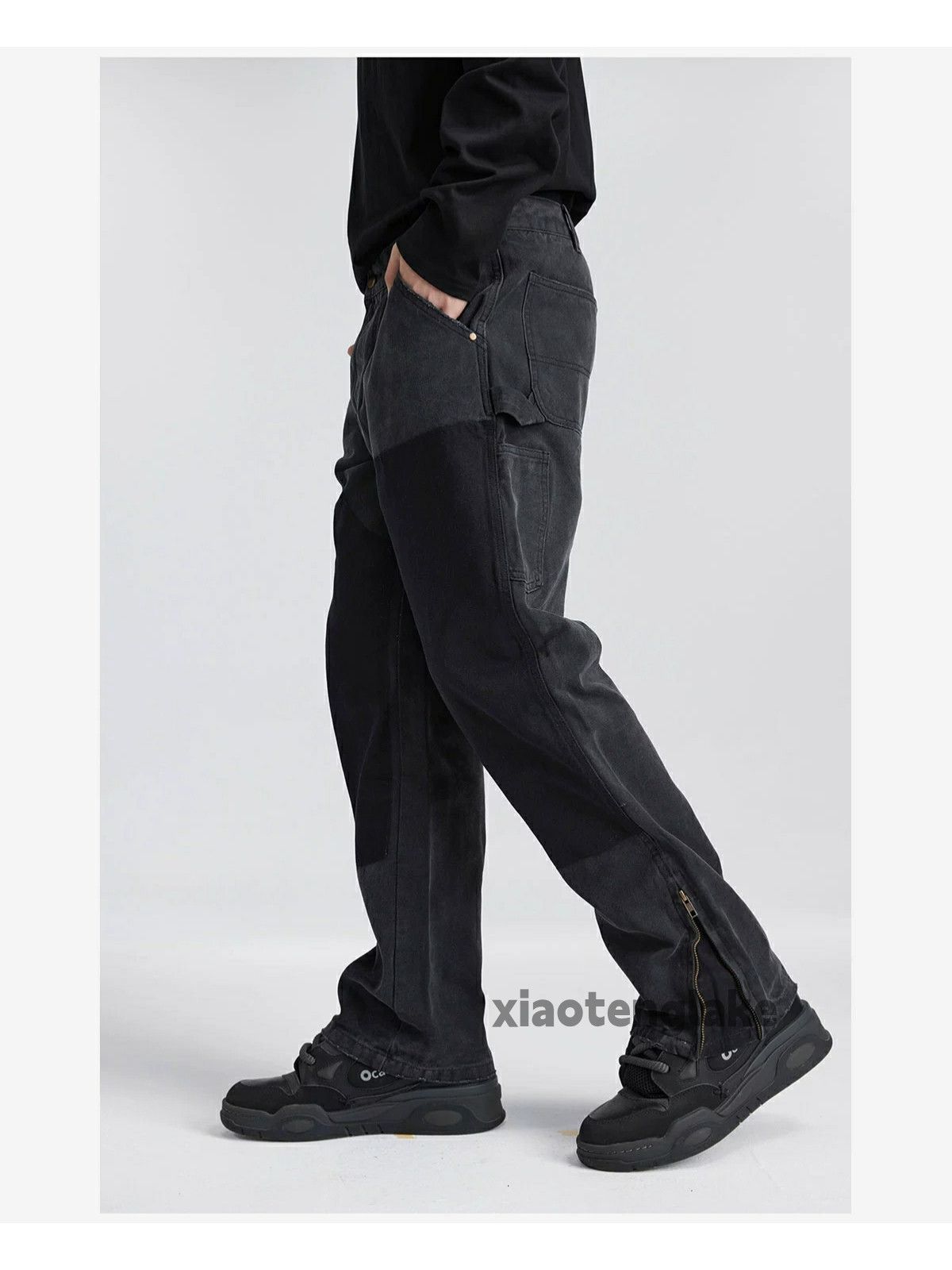 中古 BEAMS SSZ POP BLACK 8P DENIM PANTS BEAMS SSZ POP BLACK 8P DENIM PANTS ブラック - メルカリ