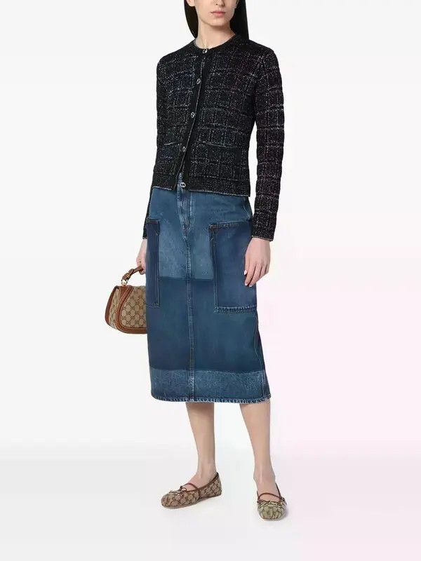 Gucci o1la5ras0526 Denim Washed Skirt in Blue Size 26" / US 2 / IT 38 - 2 Thumbnail