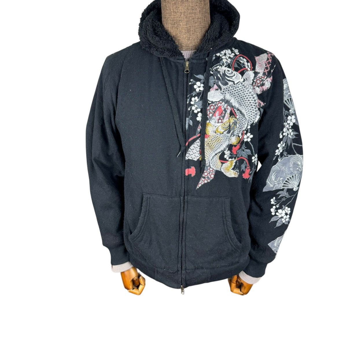 Japanese Brand ❄️SUKAJAN KOI FISH HOODIE SWEATSHIRT Size US L / EU 52-54 / 3 - 1 Thumbnail