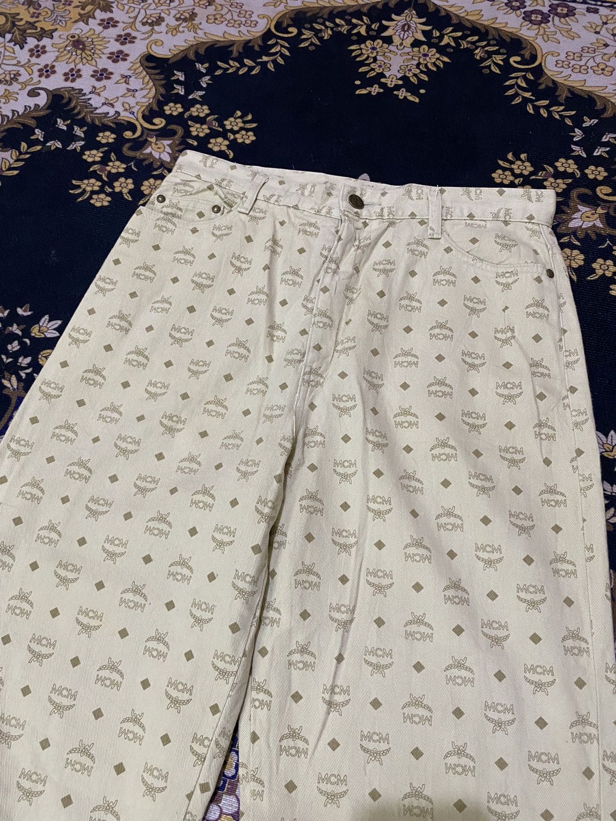 MCM MCM Monogram Jeans Size 29" - 3 Thumbnail