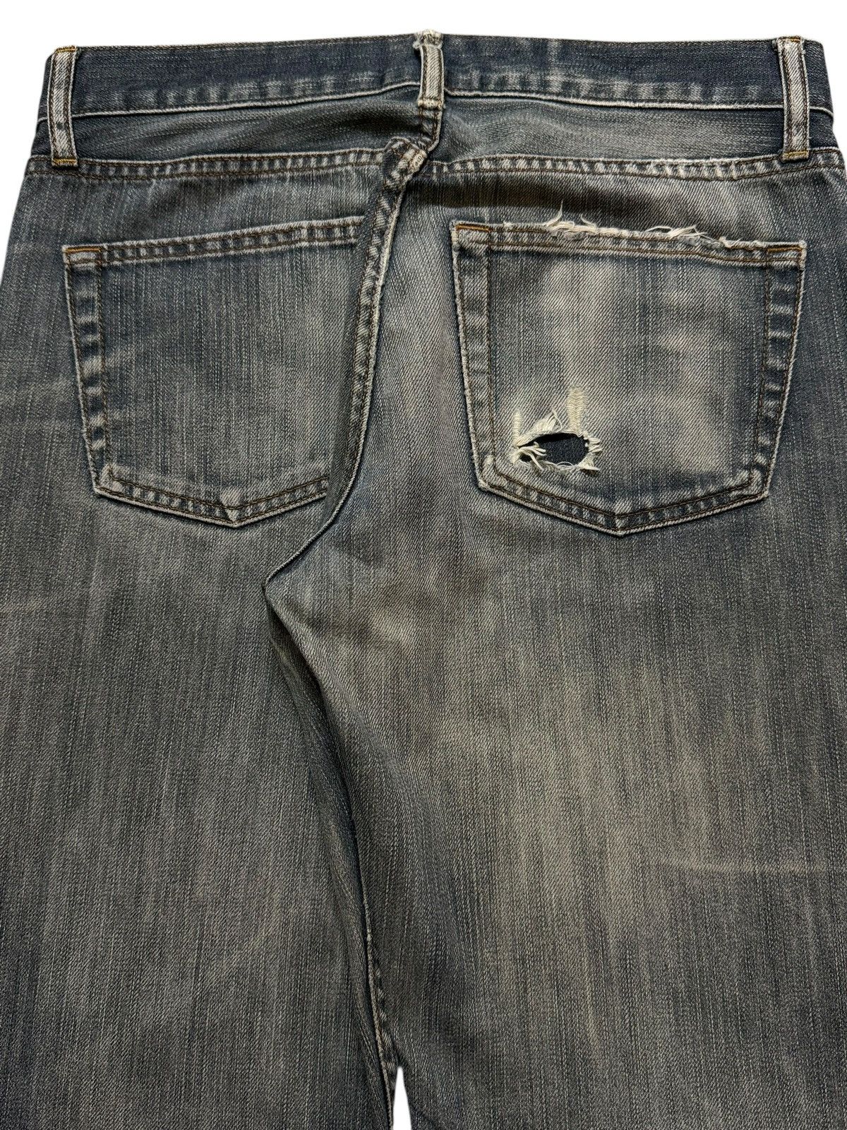 Uniqlo Vintage Y2K Japanese Uniqlo Mud Wash Whiskers Distress Baggy Size US 30 / EU 46 - 5 Thumbnail