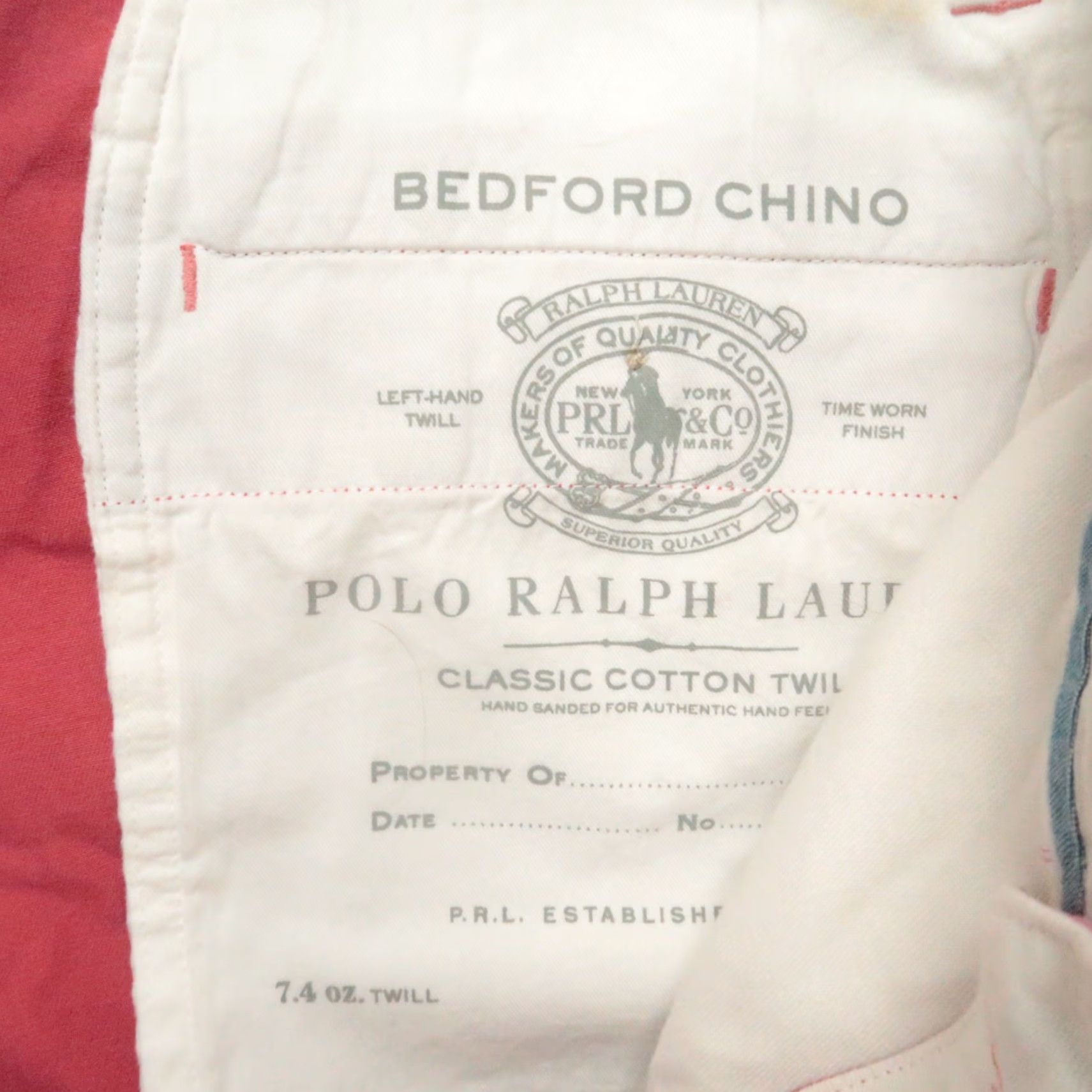 Polo Ralph Lauren Polo Ralph Lauren Pants Men Bedford Red Chino Classic Cotton Twill 32x30 NWT Size US XS / EU 42 / 0 - 5 Thumbnail