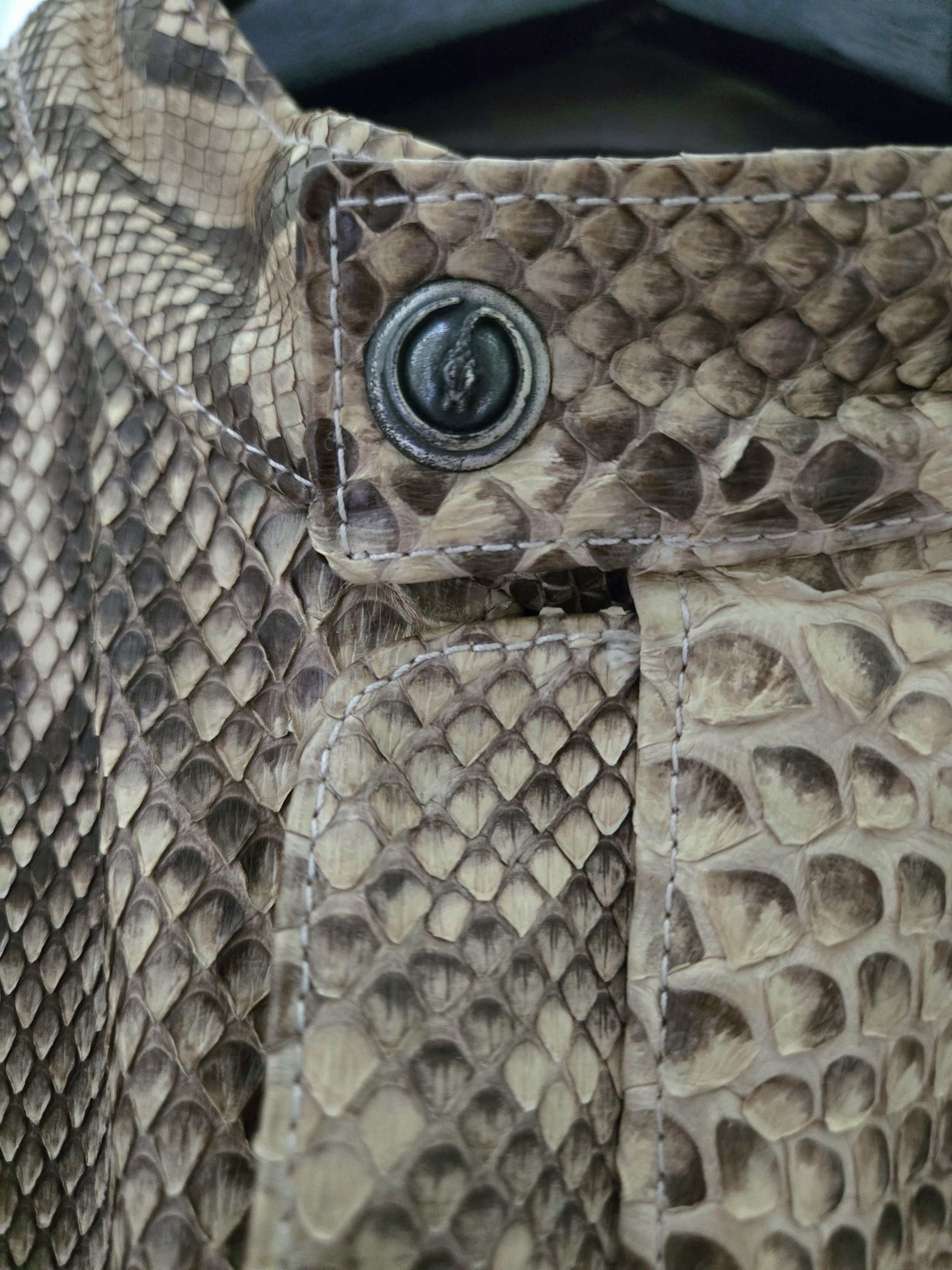 Carpe Diem C. Diem Python Snakeskin Motorcycle / Biker Jacket Size US XL / EU 56 / 4 - 5 Thumbnail