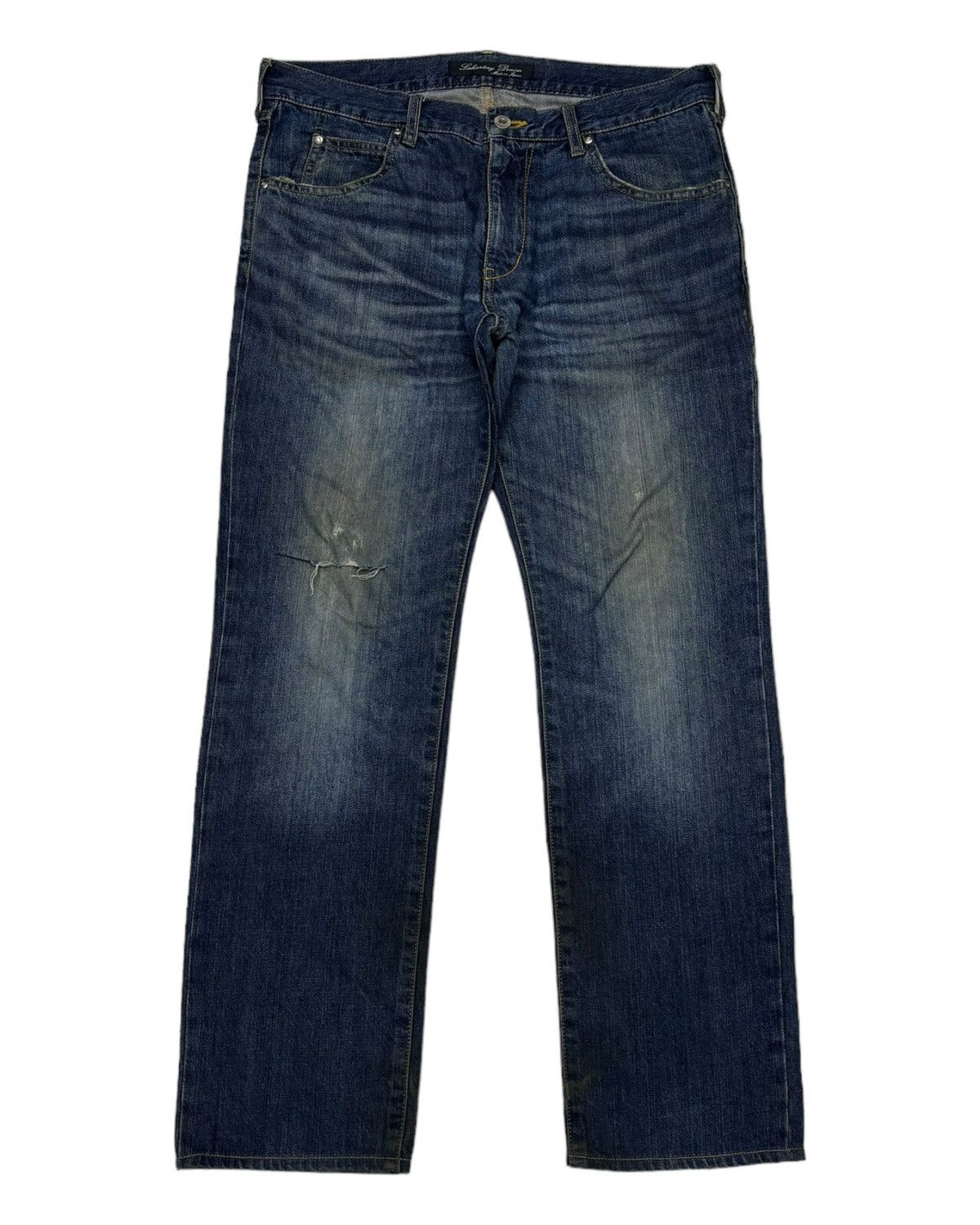 Hysteric Glamour 🇯🇵 DISTRESSED DENIM MADE IN JAPAN LABORATORY BLUE JEANS Size US 34 / EU 50 - 5 Thumbnail