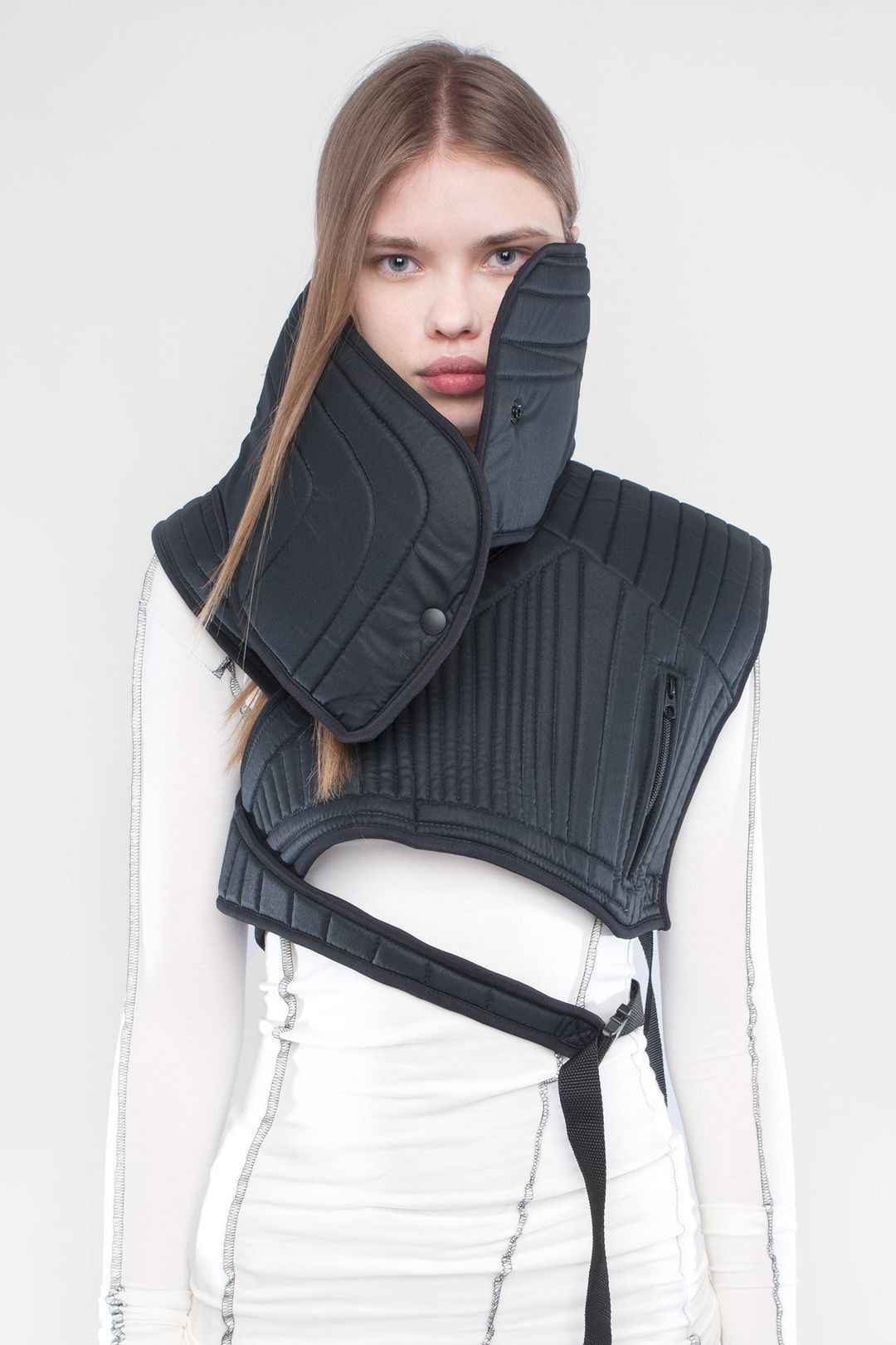 image of Avant Garde x Demobaza Futuristic Neck Pad Sidhi (Soldout) in Blue Spruce, Men's