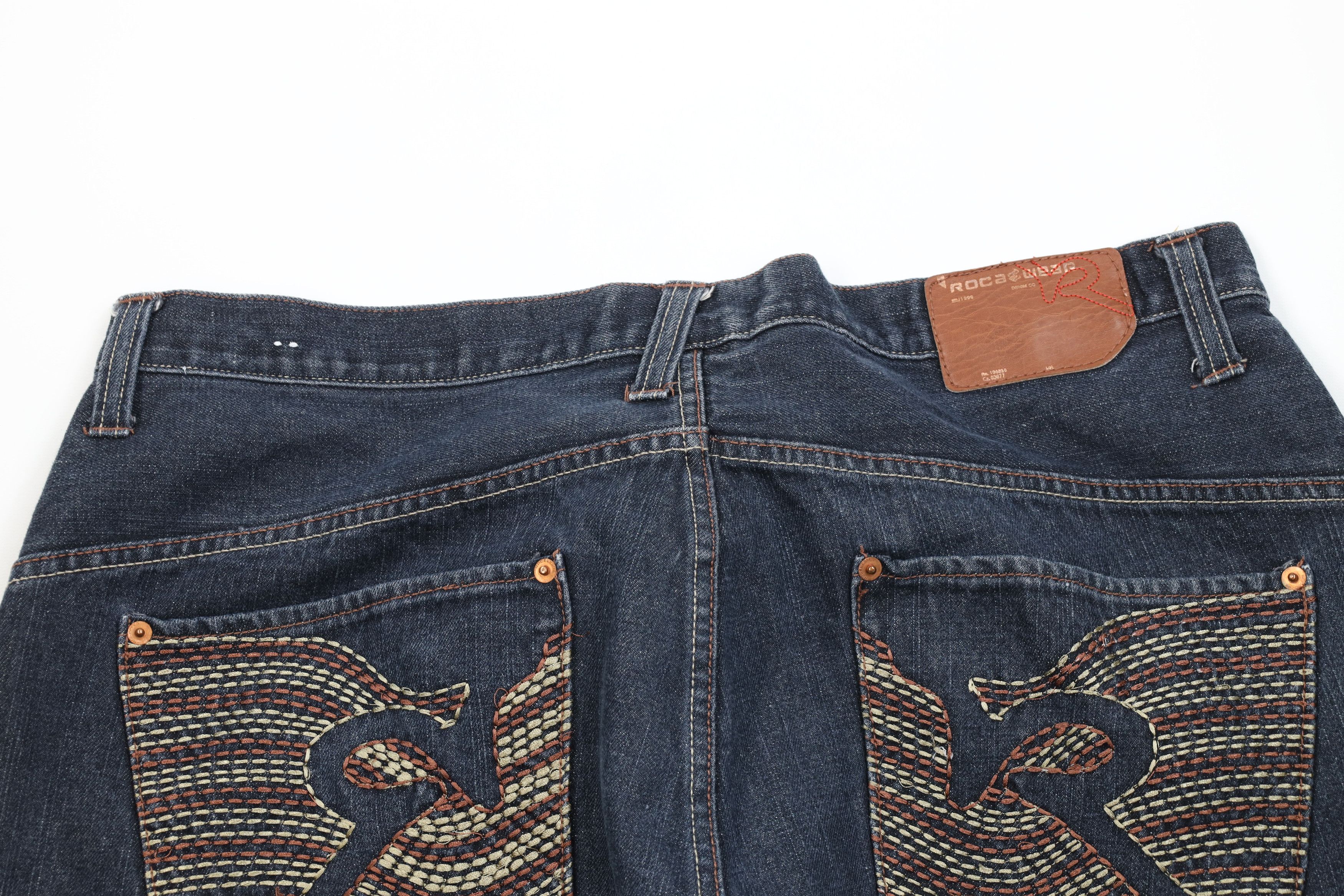 Rocawear Vintage 90s Y2K Rocawear Loose Fit Denim Jean Shorts Blue Size US 38 / EU 54 - 10 Thumbnail