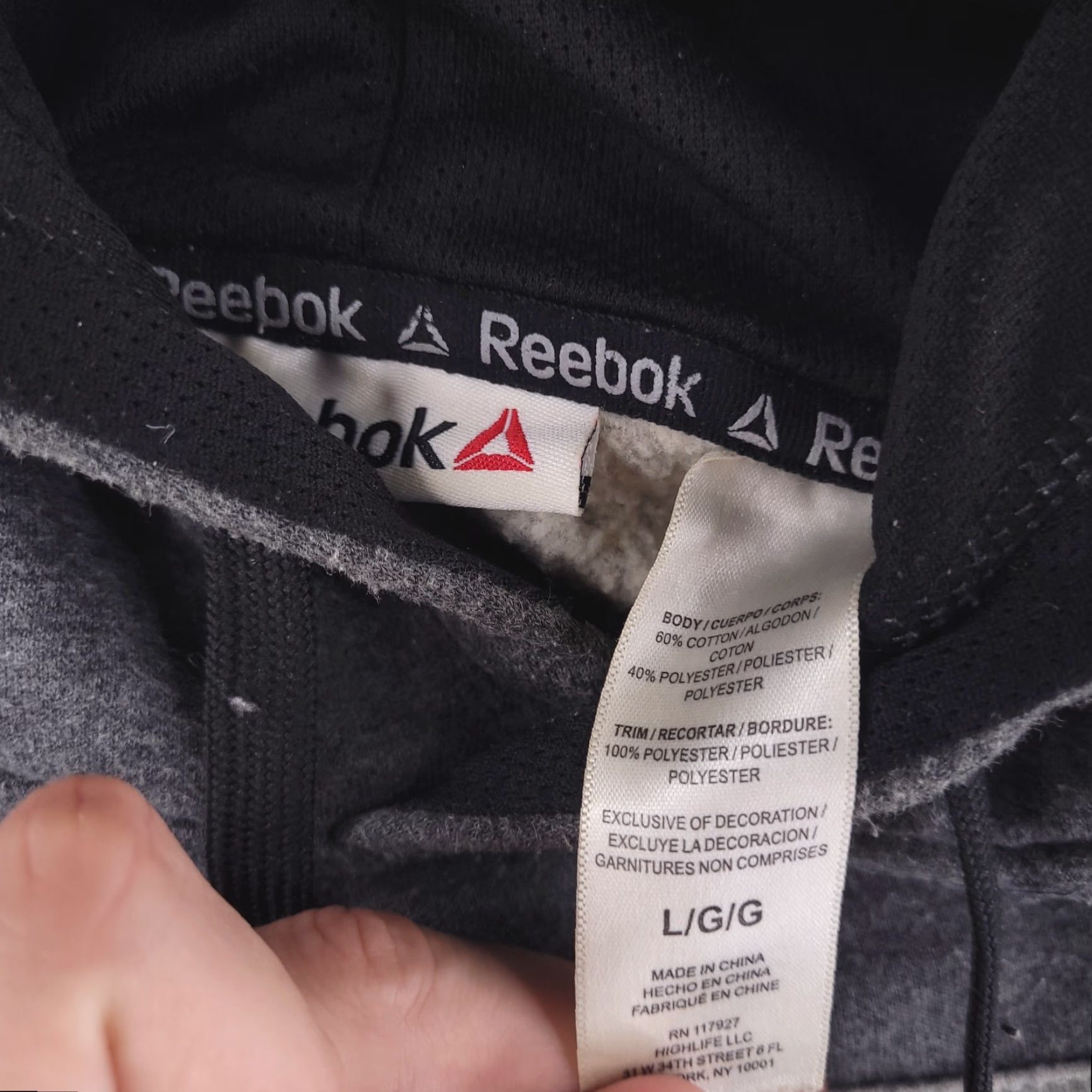 Reebok Reebok Hoodie Mens L Gray Sweatshirt Stripe Colorblock Run Gym Basic Size US L / EU 52-54 / 3 - 3 Thumbnail