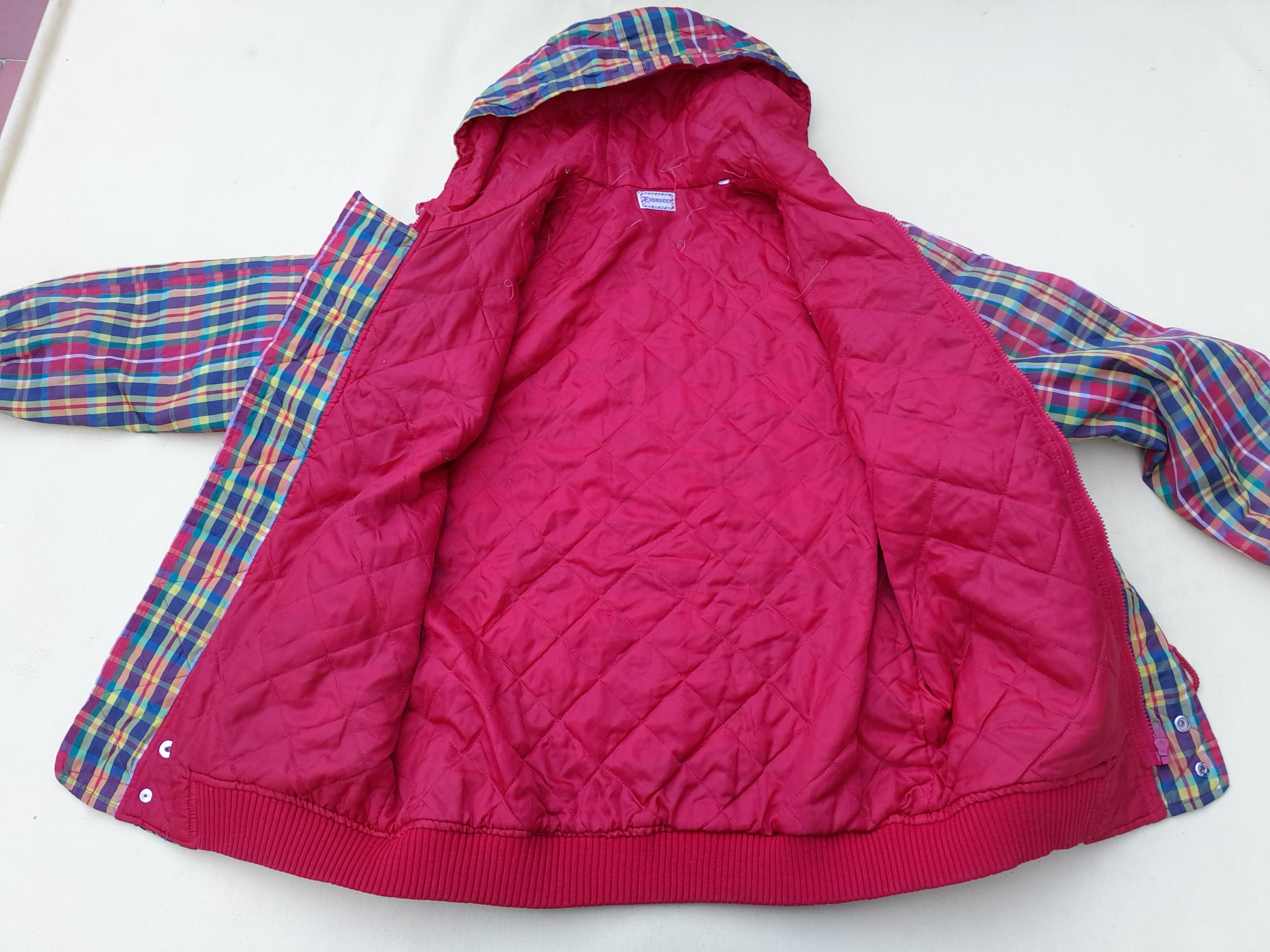 Fiorucci Vintage Fiorucci Jacket Mens M Rainbow Check Coat 80s 90s Size US M / EU 48-50 / 2 - 7 Thumbnail