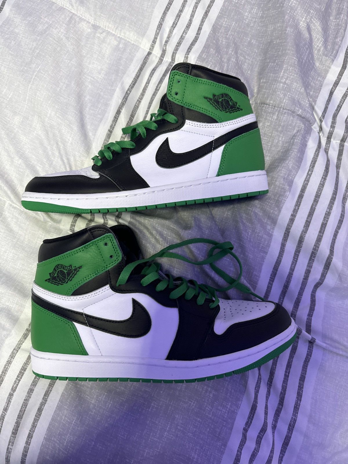 image of Jordan Nike Jordan 1 Lucky Green Shoes, Men's (Size 11)