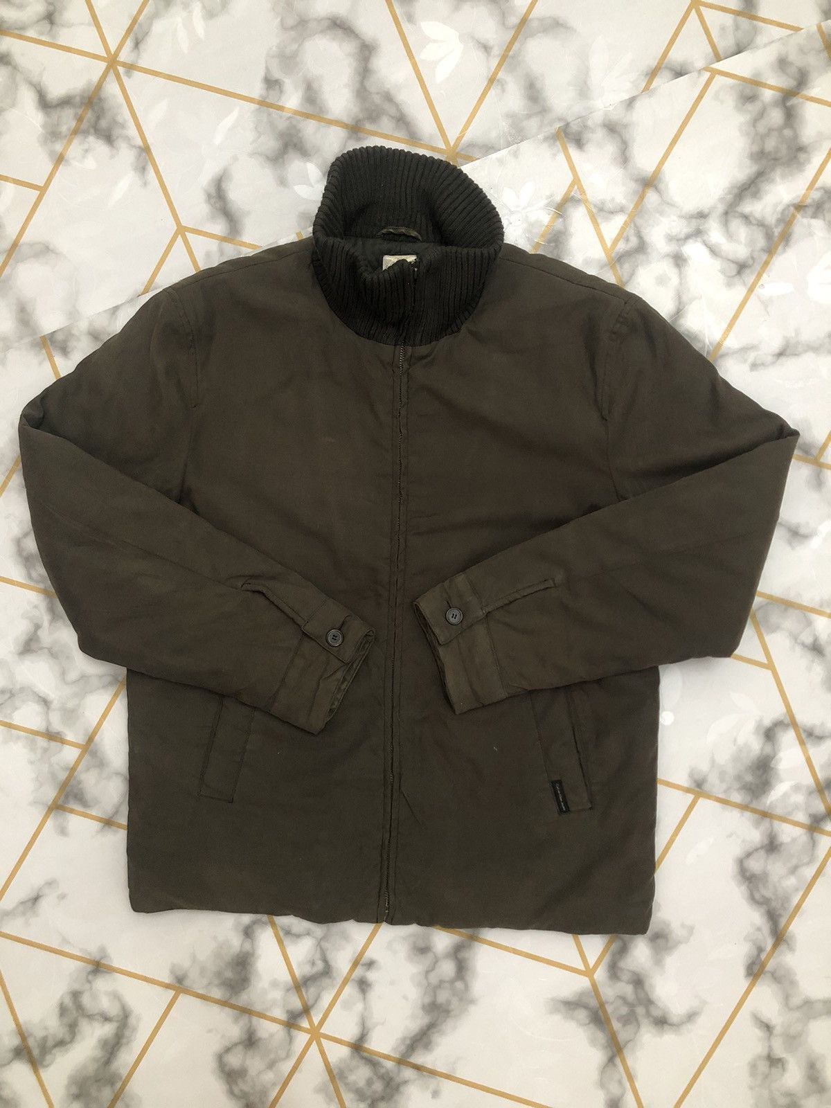 Calvin Klein × Vintage Vintage Calvin Klein Mass Green Zipper Jacket Size US L / EU 52-54 / 3 - 1 Thumbnail
