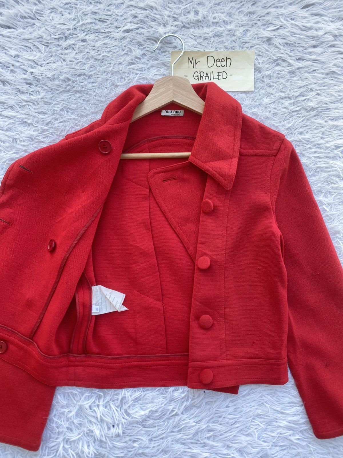 Miu Miu Rare Vintage Miu Miu Cherry Red Cropped Jacket Size S / US 4 / IT 40 - 10 Thumbnail