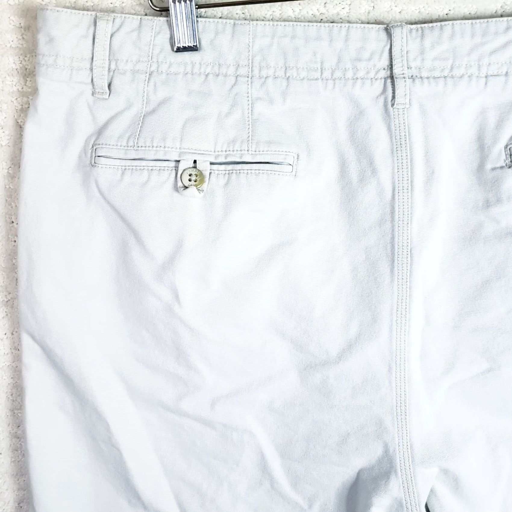 Vintage Kahala Men's 38x9 Beige Shorts Casual Cotton Spandex Flat Front Relaxed Inseam 9 in Pockets Golf Beach Summer Spring Fall Mens Size US 38 / EU 54 - 6 Thumbnail