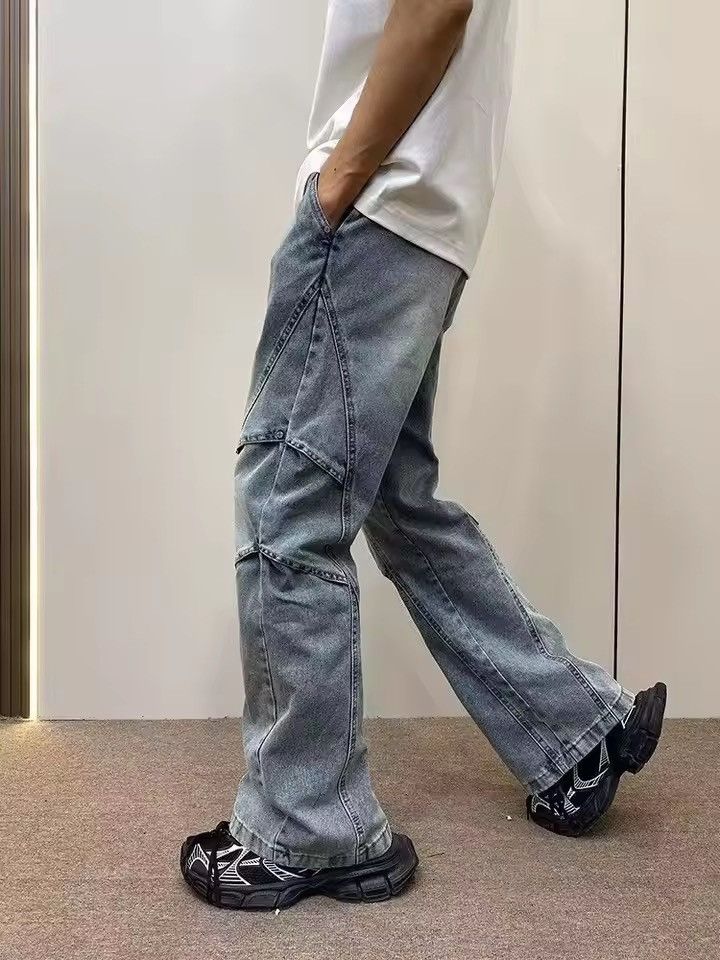 Japanese Brand Geometric Multi-Panel Denim Pant Size US 26 / EU 42 - 2 Thumbnail