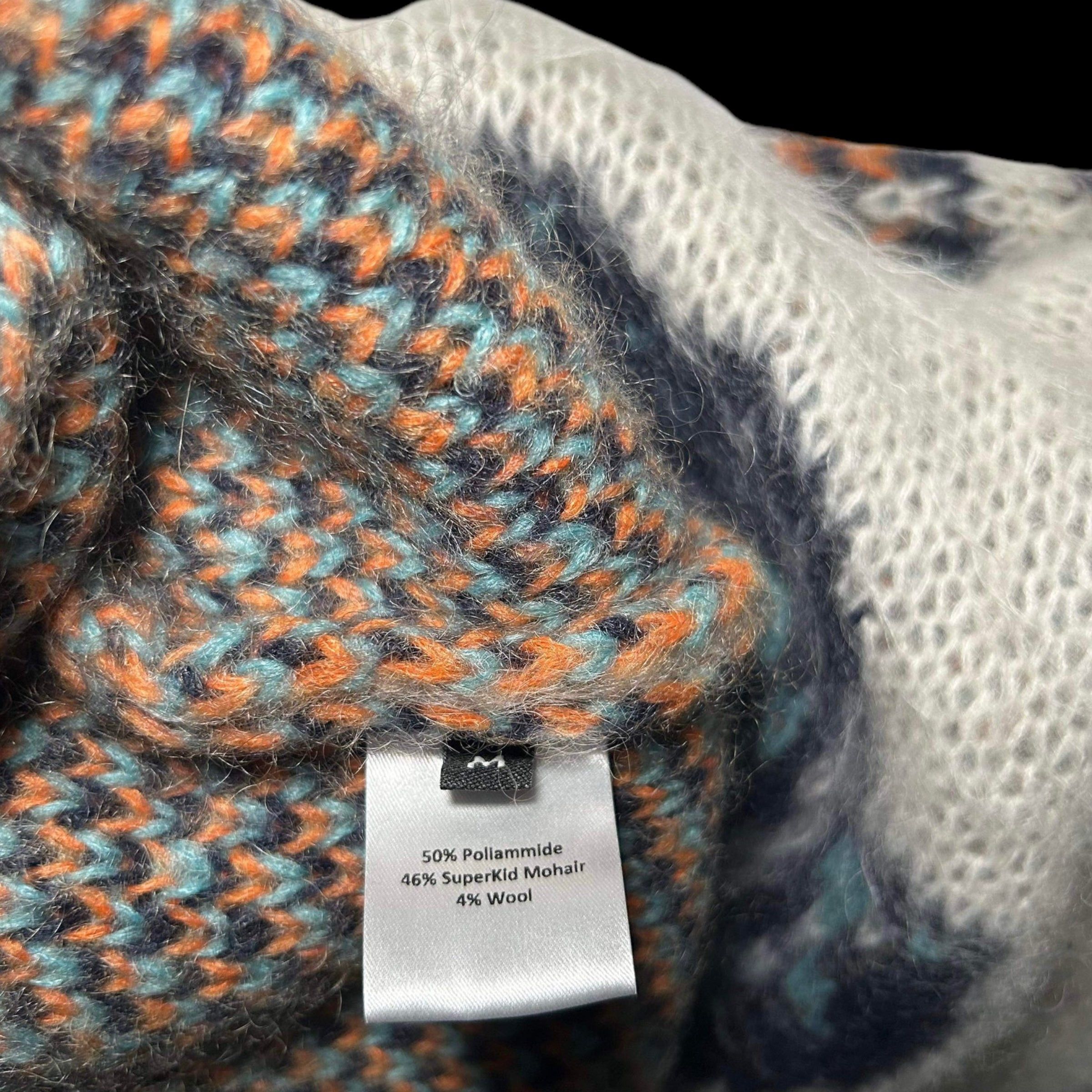Y/Project Y/Project White Jacquard Motif Mohair Sweater (Fits XXL) Size US M / EU 48-50 / 2 - 5 Thumbnail