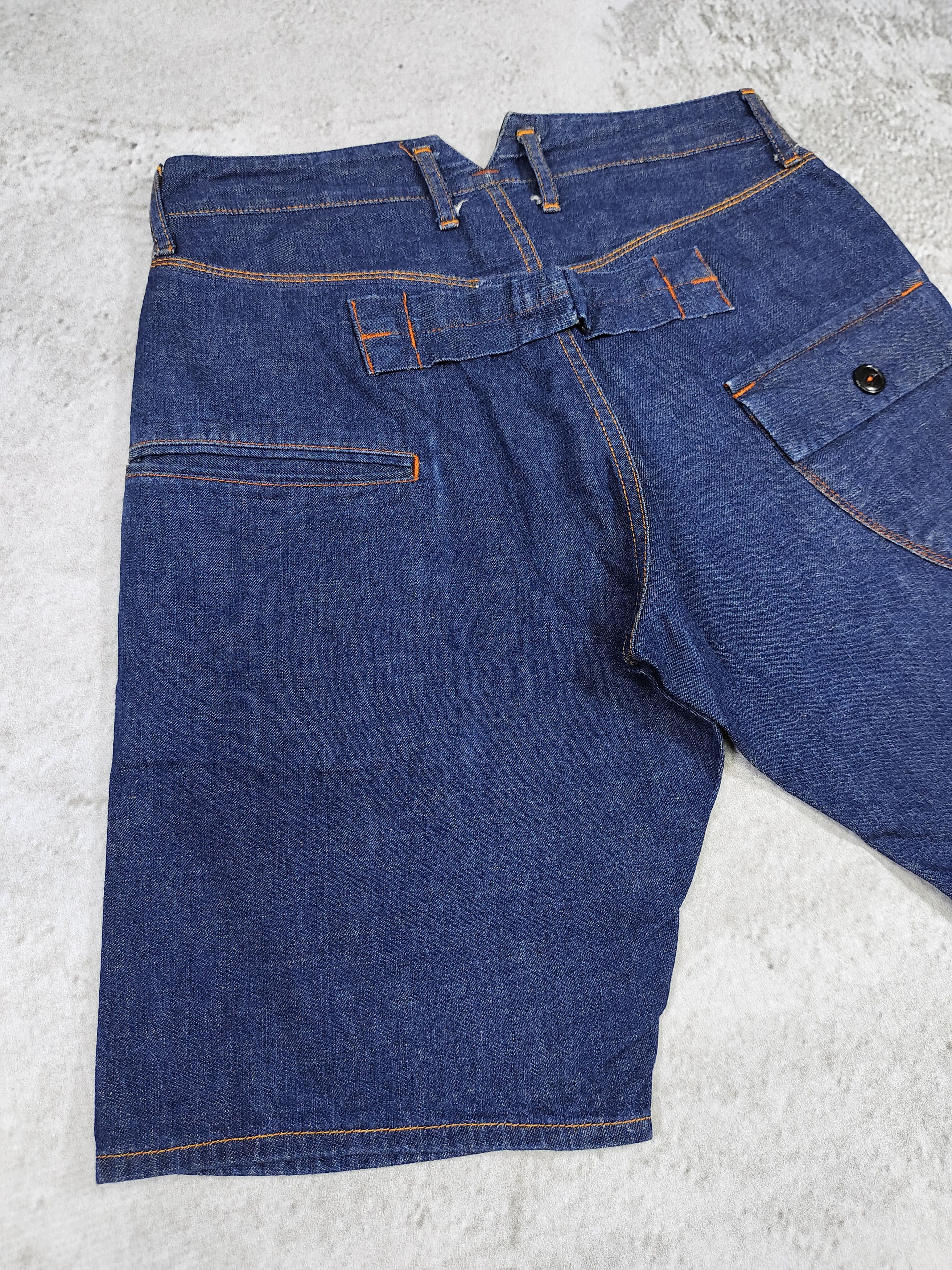 Hiroshi Kato 00s KATO’ BASIC- Asymmetric Pocket Engineered Denim Shorts Size US 29 - 3 Thumbnail
