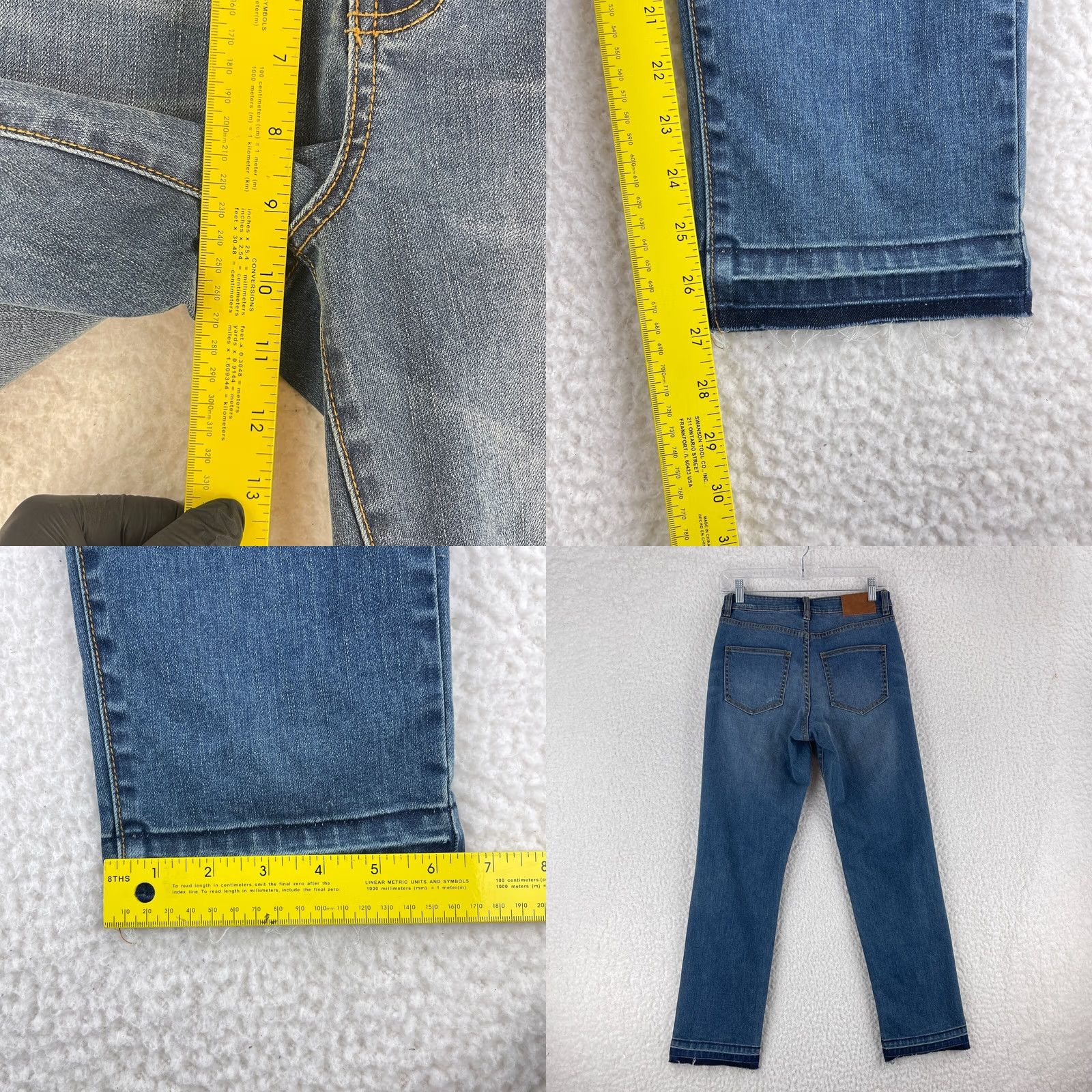 Billabong Billabong Jeans Womens 27 Blue Denim Mid Rise Distressed Frayed Hem Casual Jeans Women 27 Blue Distressed Denim Beach Bohemian City College Womens Size 27" / US 4 / IT 40 - 8 Thumbnail